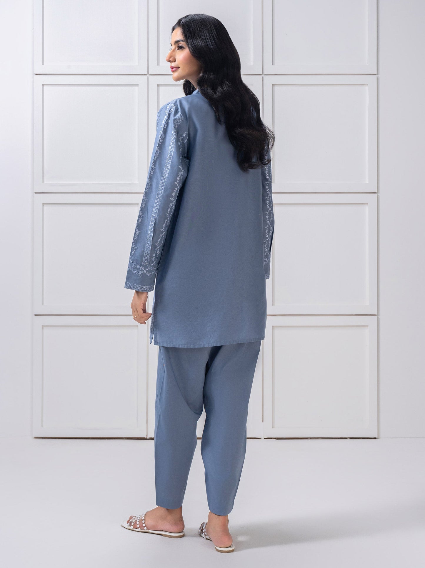 Cambric Co-Ord-Embroidered (Pret)