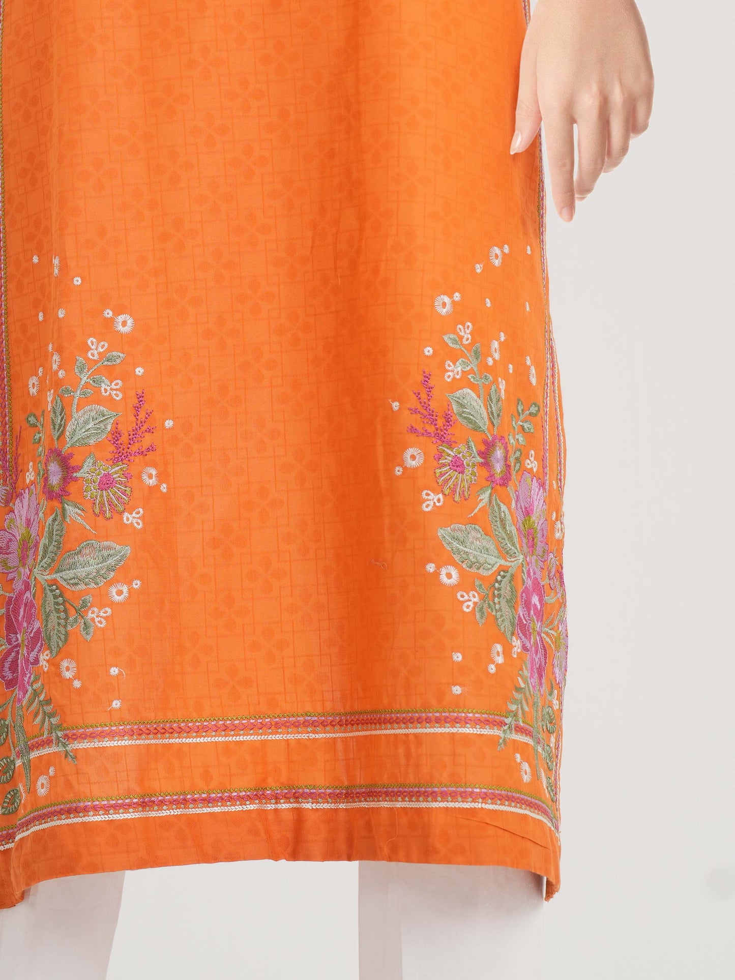 Self Jacquard Shirt-Embroidered (Pret)