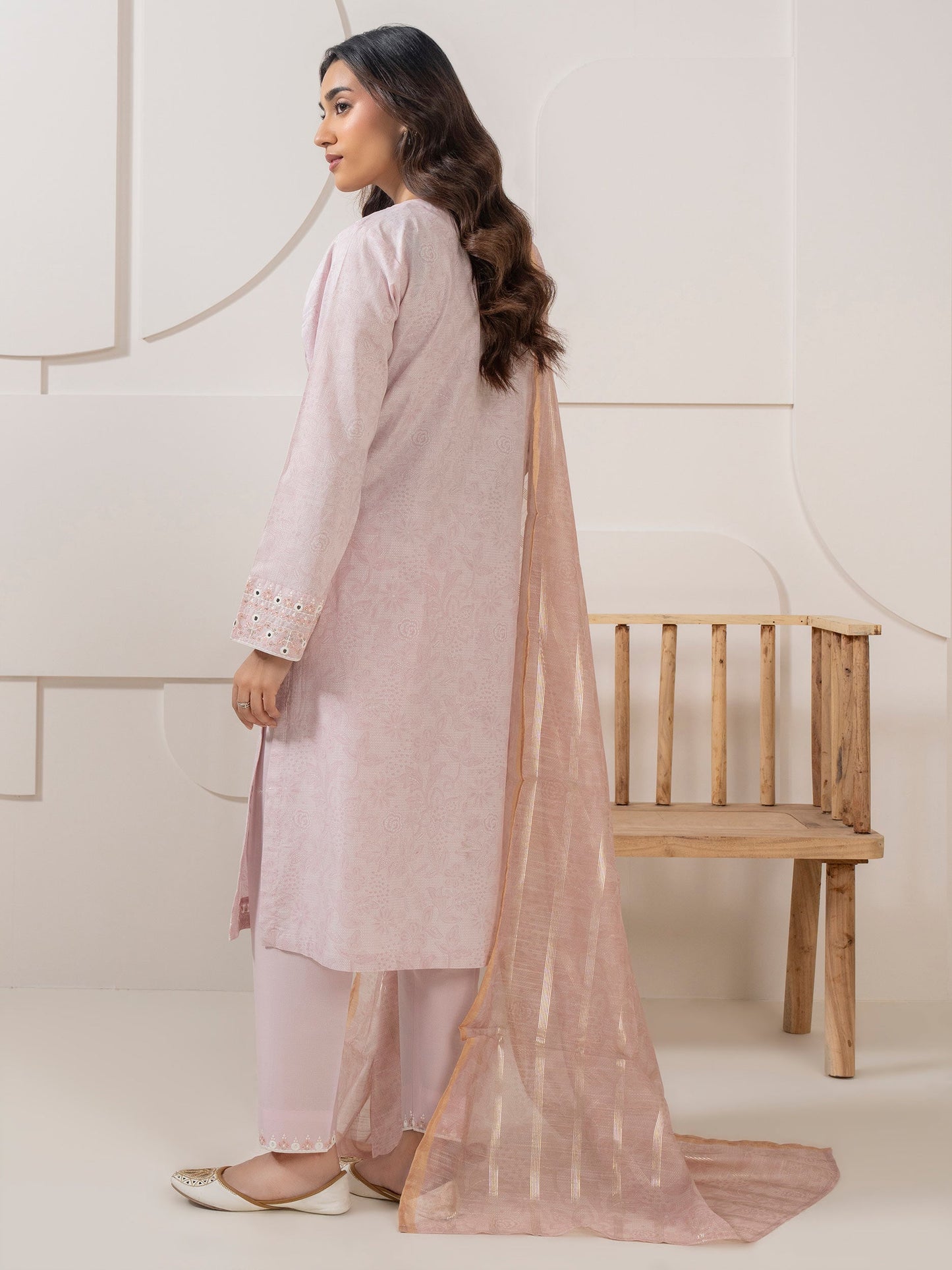 3 Piece Cambric Suit-Embroidered (Pret)