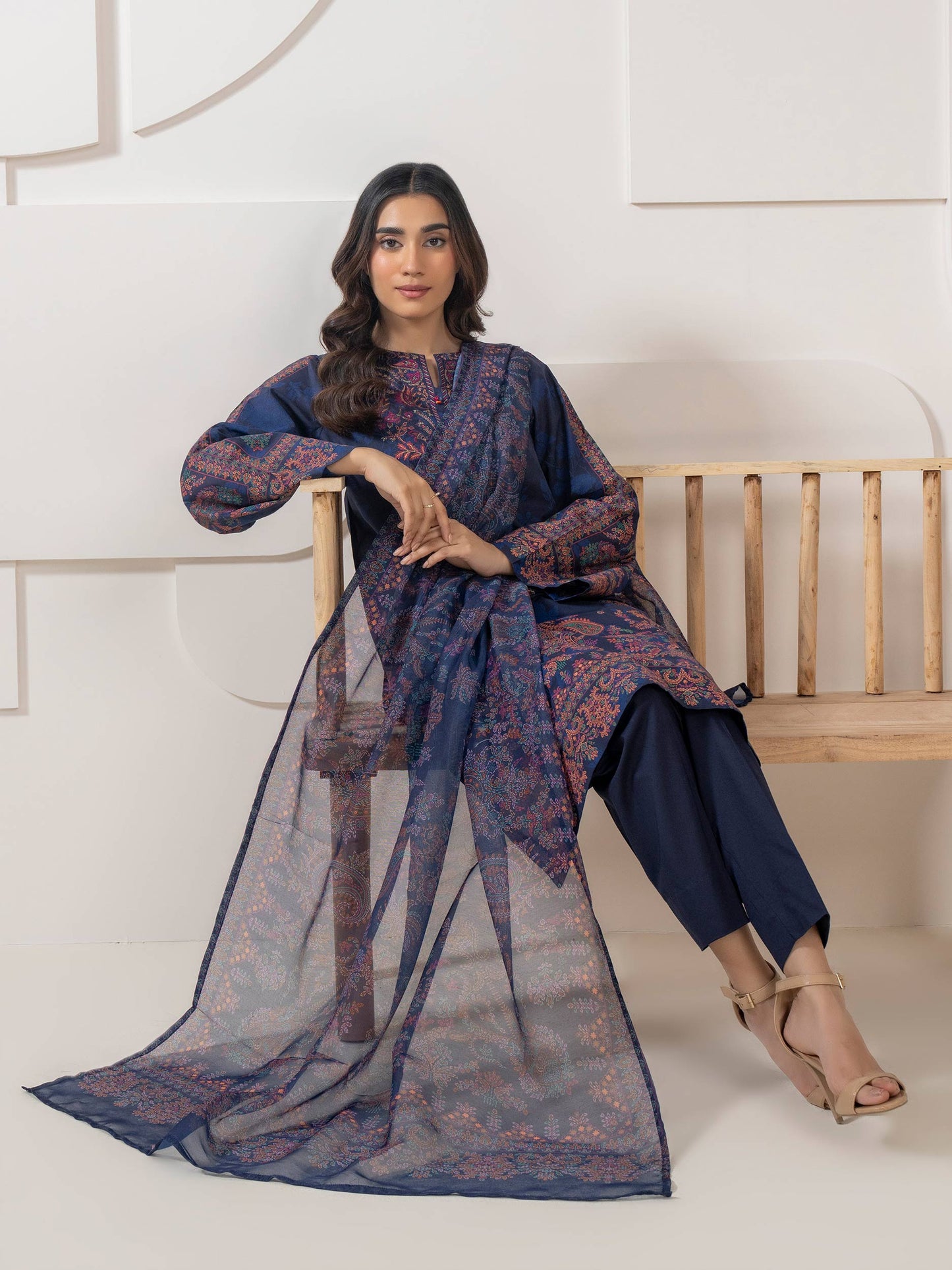 3 Piece Lawn Suit-Past Printed (Pret)