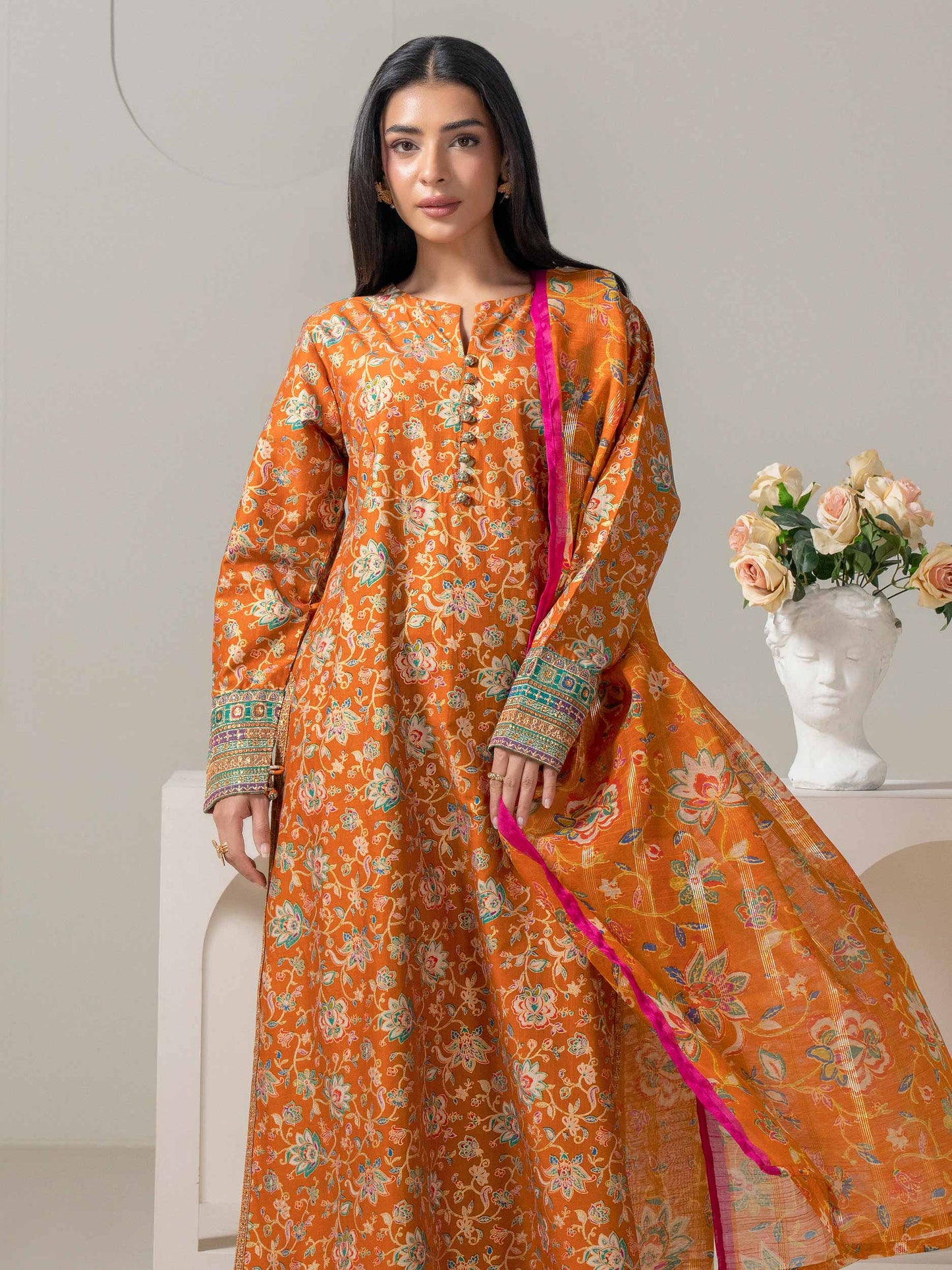 3 Piece Lawn Suit-Embroidered (Pret)