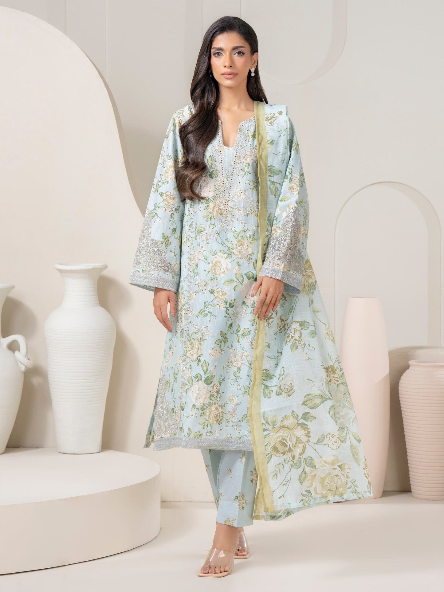 3 Piece Lawn Suit-Embroidered (Pret)