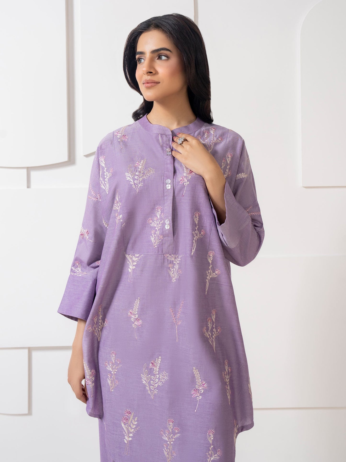 Yarn Dyed Co-Ord Set-Embroidered (Pret)