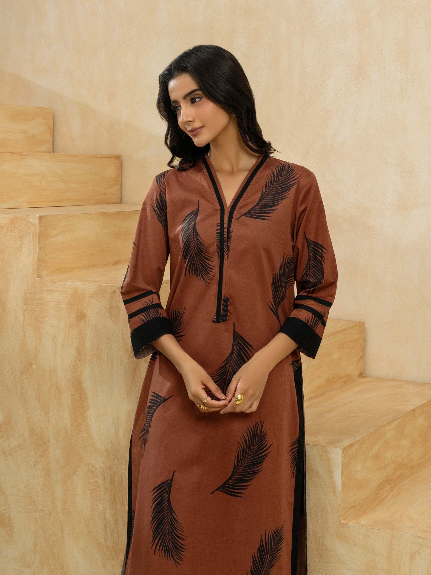 Cambric Shirt-Printed (Pret)