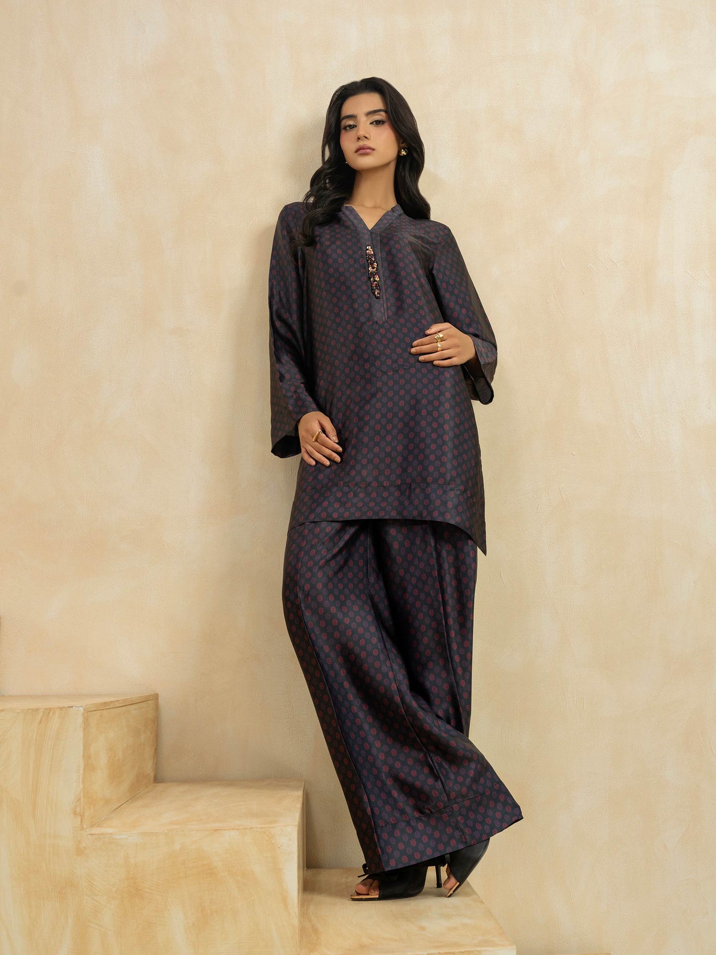 2 Piece Silk Suit-Printed (Pret)
