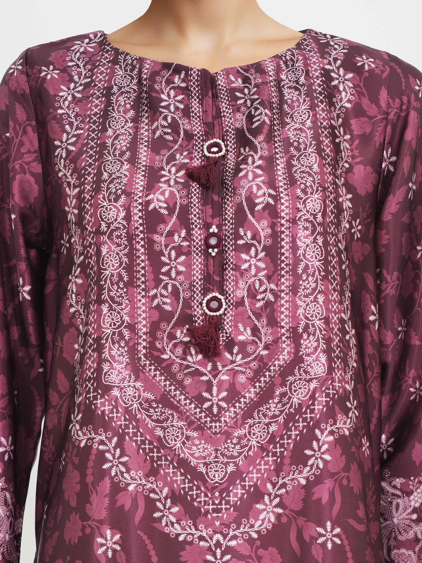 2 Piece Silk Suit- (Pret)