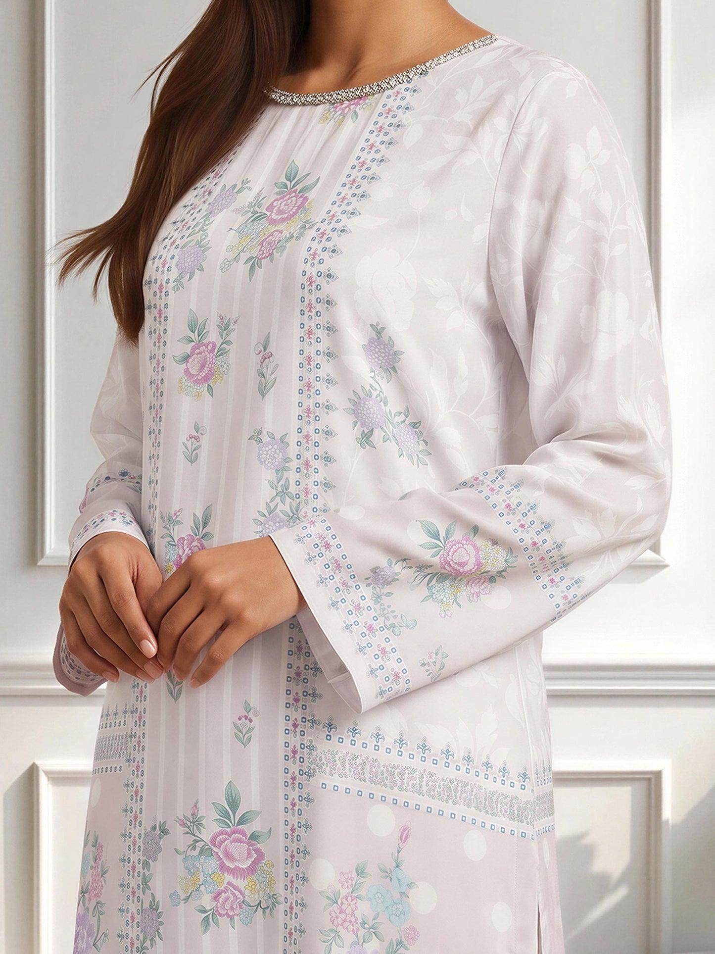 Silk Co-ord Set- Embellished