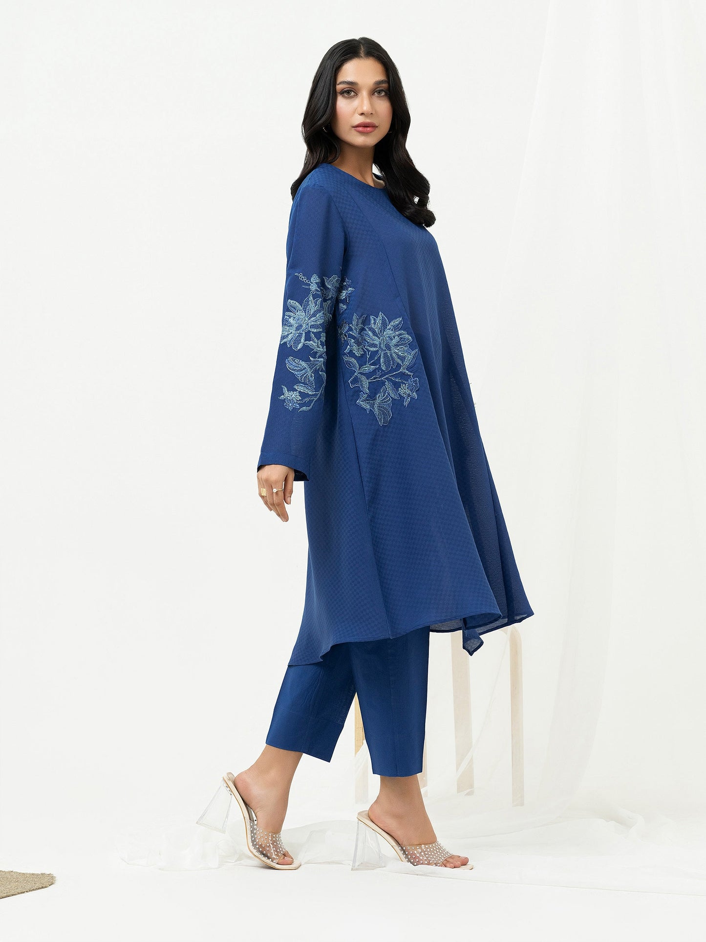 2 Piece Georgette Suit-Embroidered (Pret)
