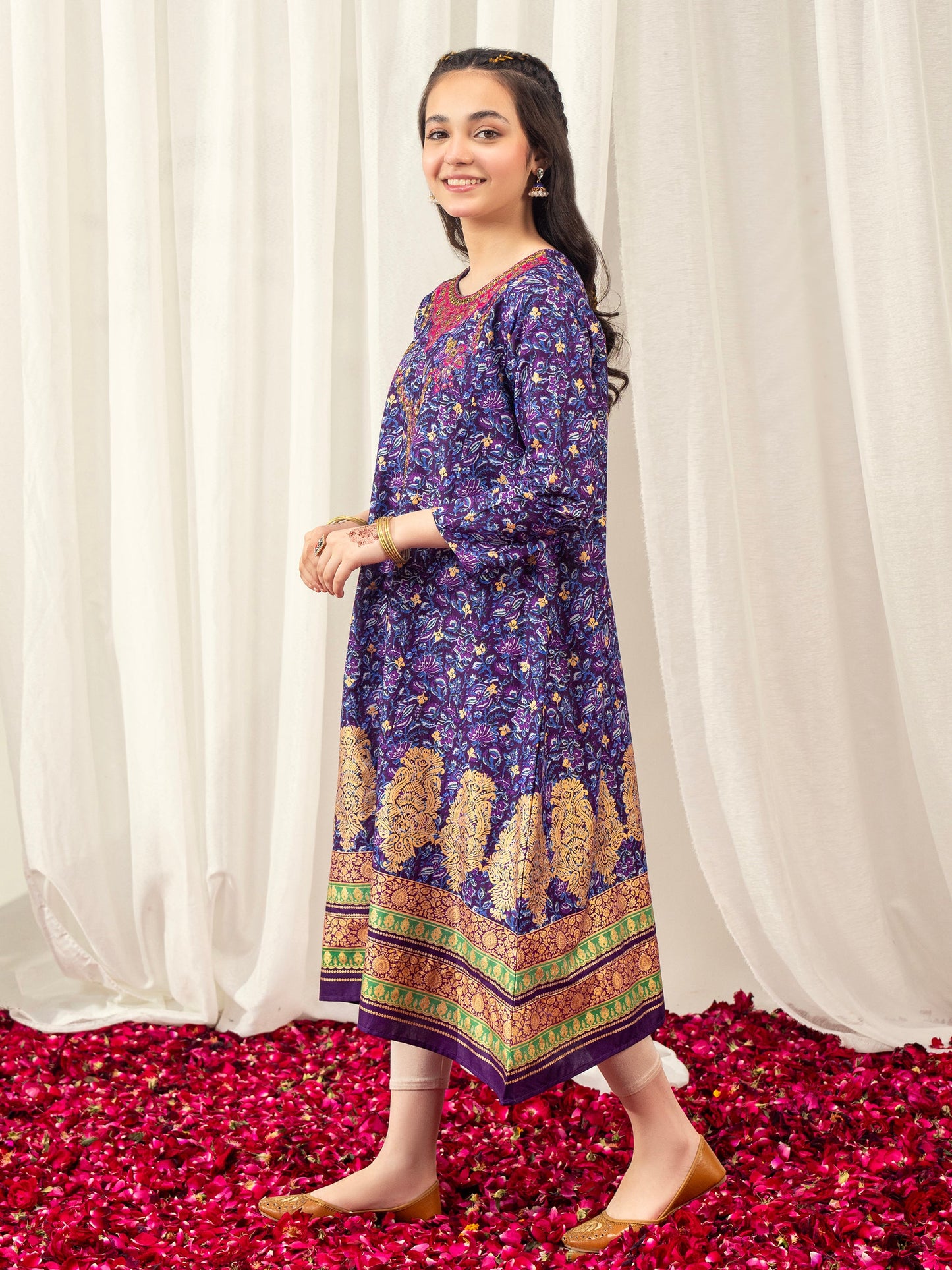 Cambric Frock-Embroidered