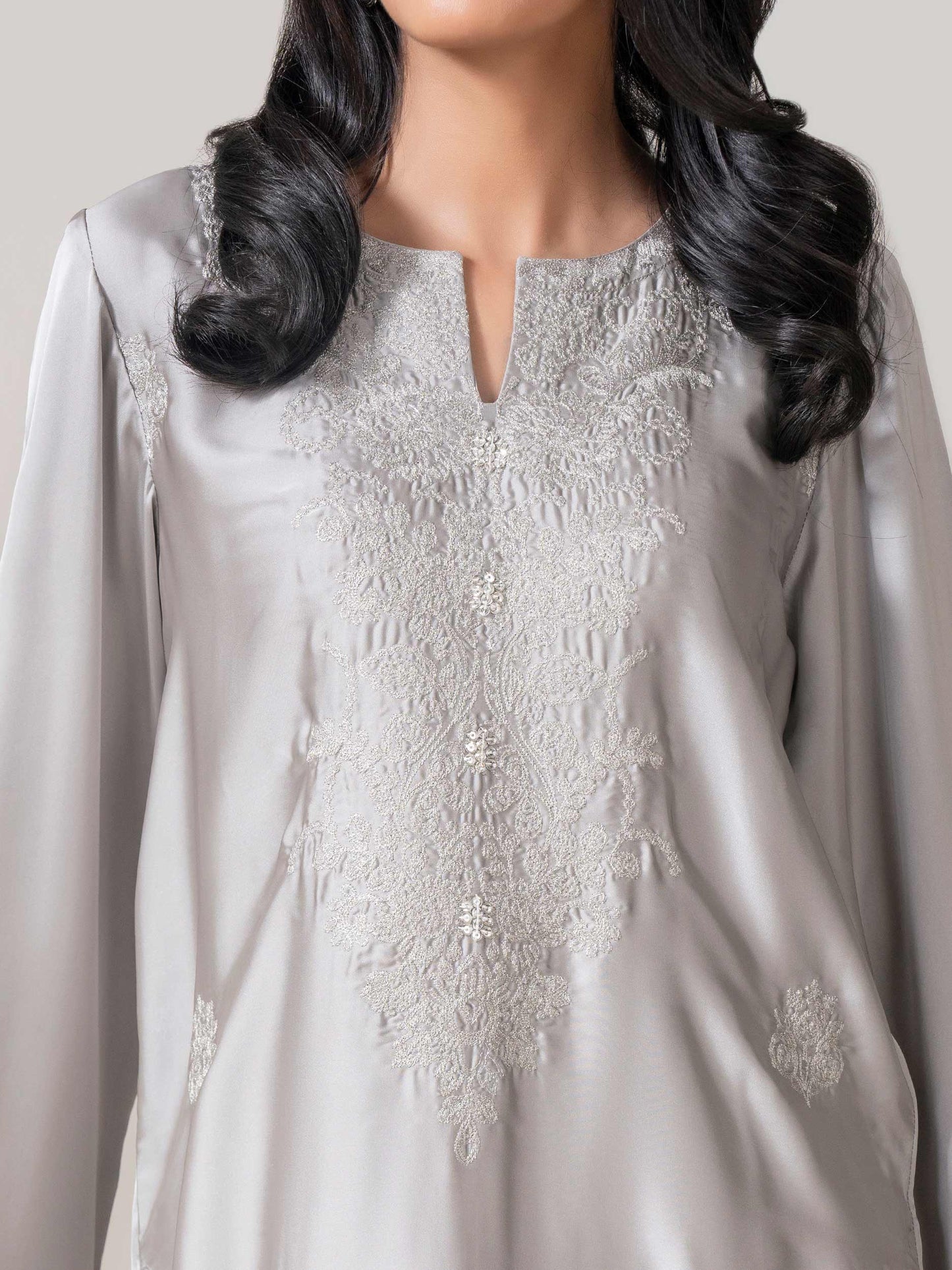 2 Piece Silk Suit-Embroidered (Pret)