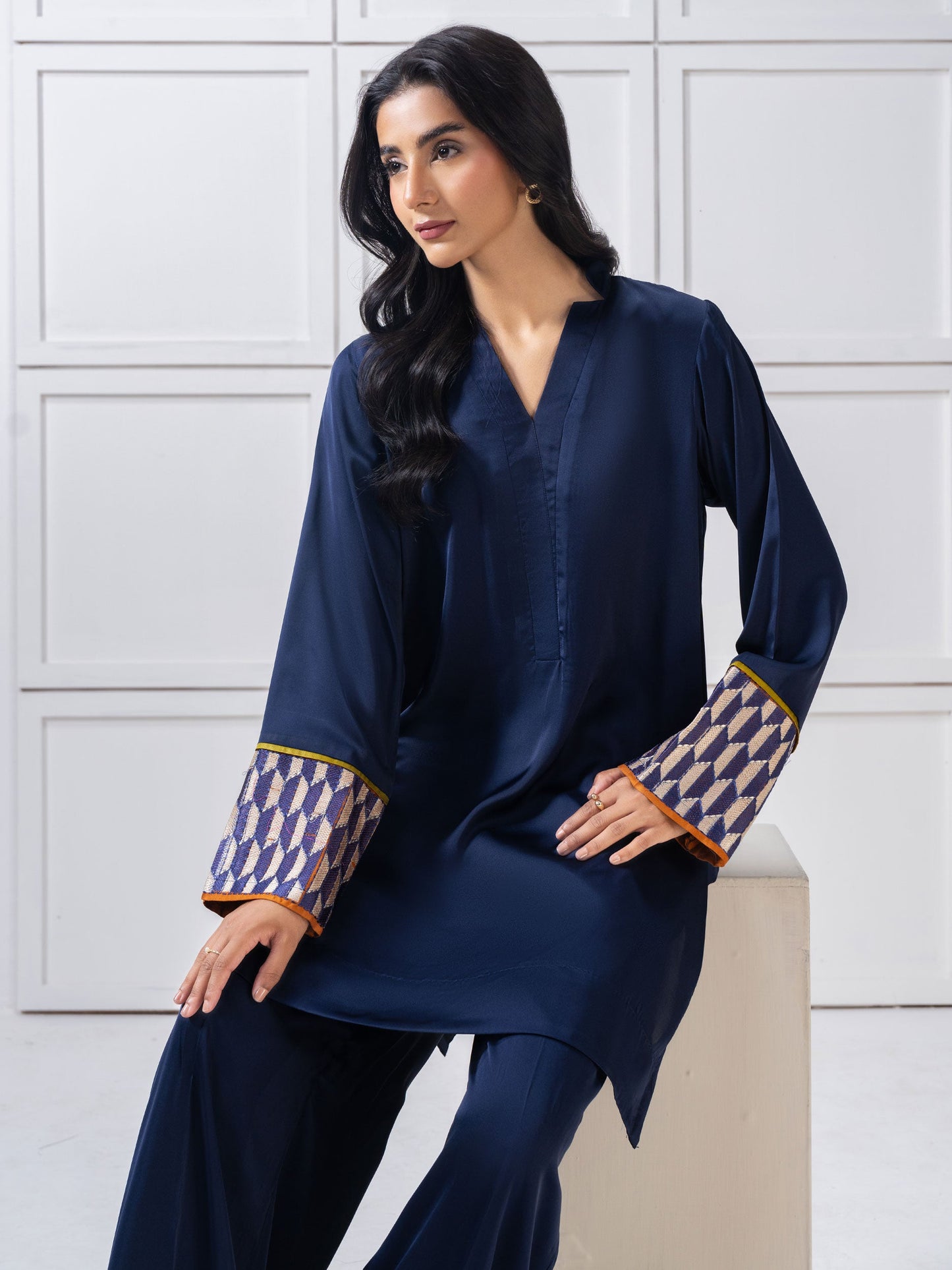 Silk Co-Ord Set-Embroidered (Pret)