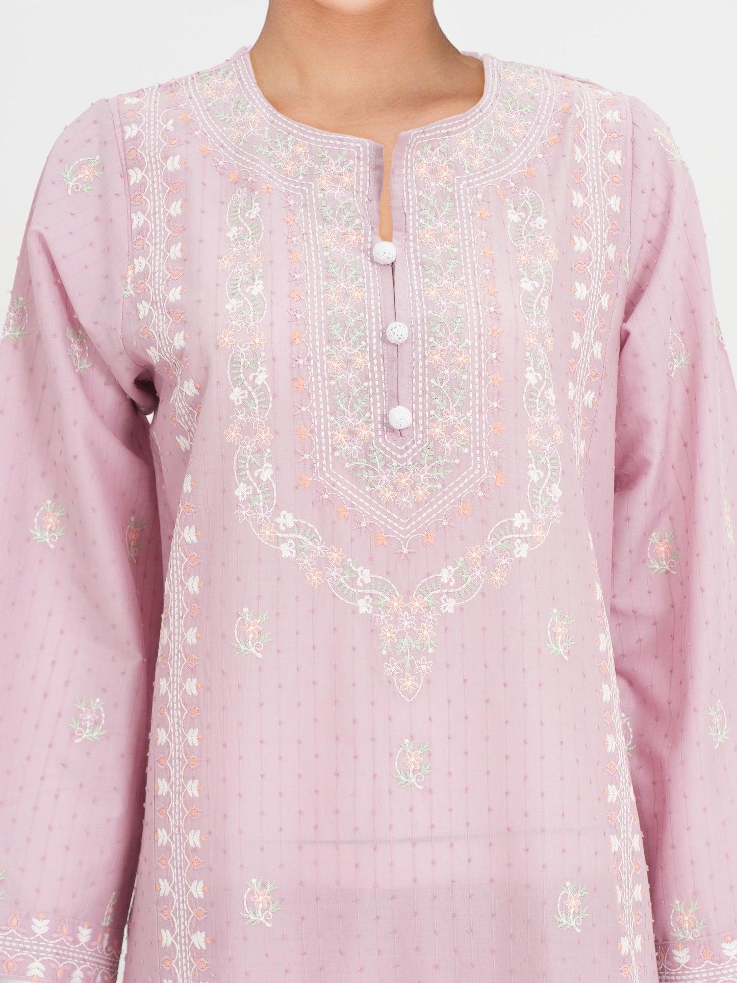 3 Piece Lawn Texture Suit- Embroidered (Pret)