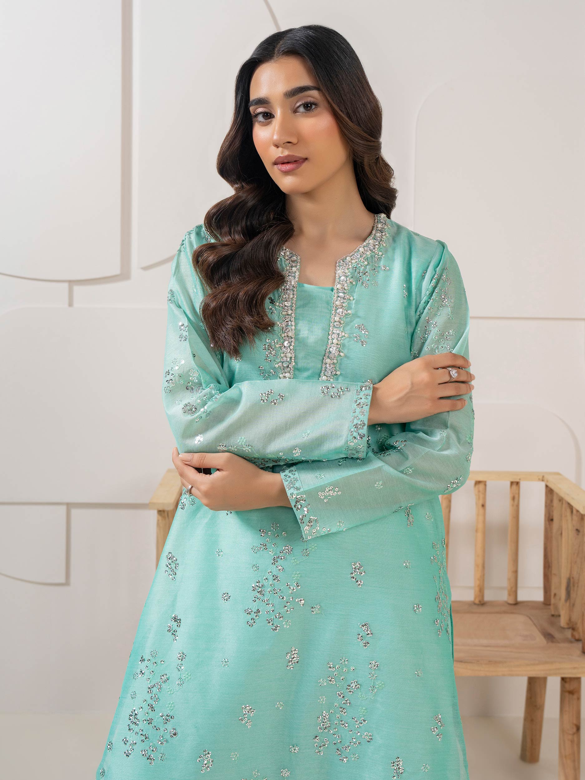 Azure Pret Luxury Silk 2 Piece Suit AZU23D Pastel Dew