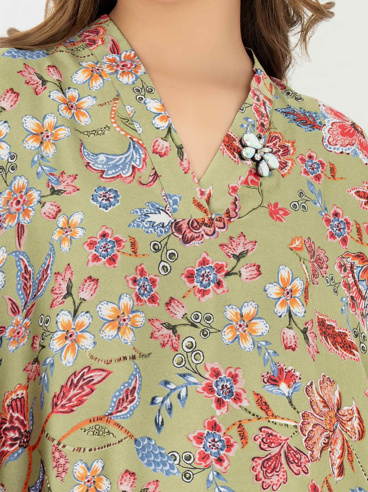 Silk Shirt-Printed (Pret)