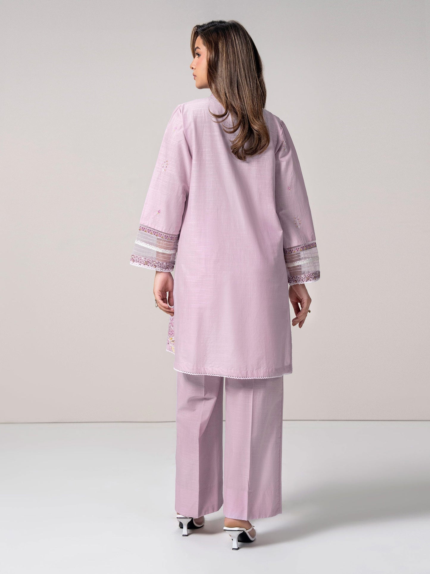 2 Piece Cambric Suit- Embroidered (Pret)