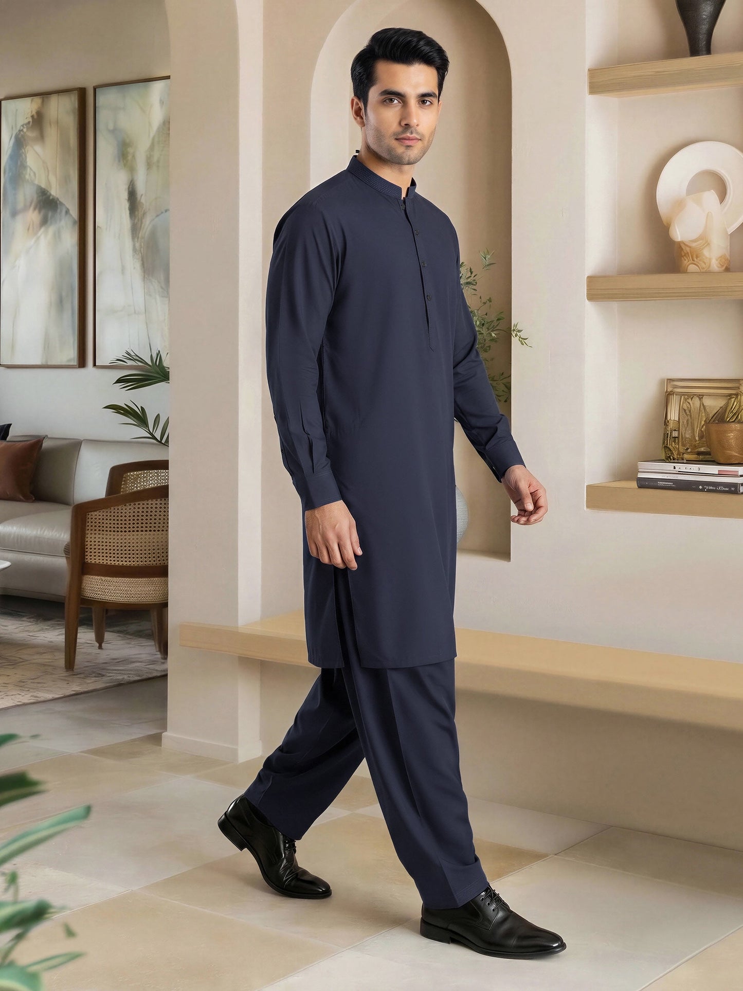 Wash & Wear Suit- Embroidered