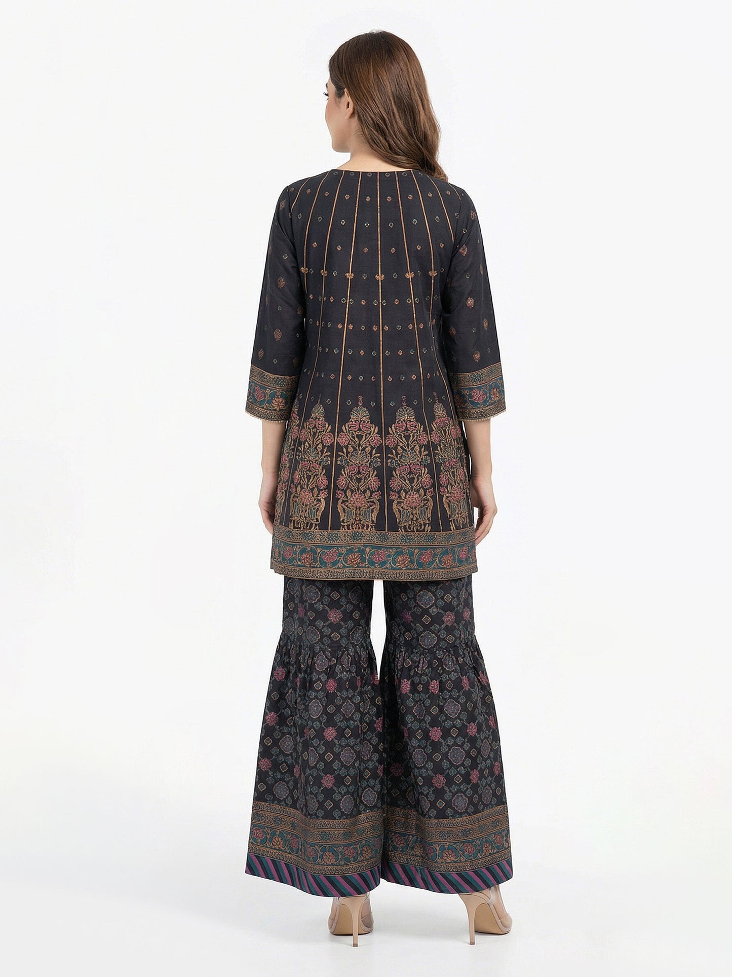 2 Piece Lawn Slub Suit-Embroidered (Pret)