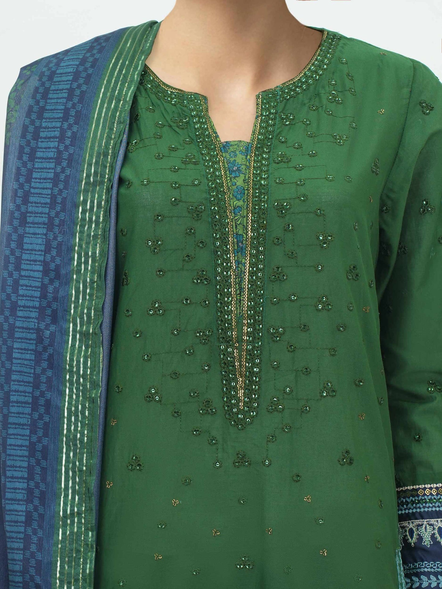 3 Piece Lawn Suit- Embroidered (Pret)