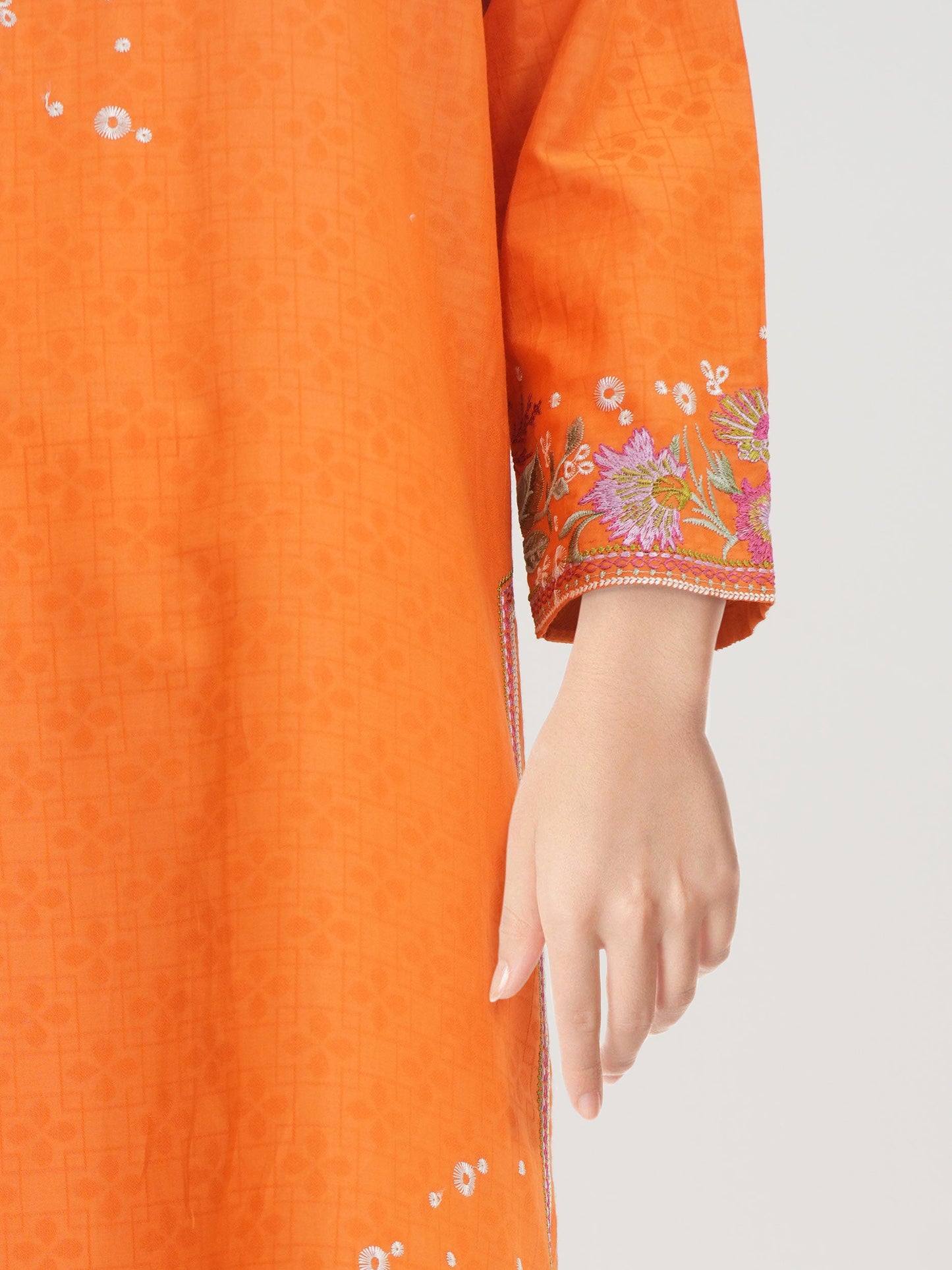 Self Jacquard Shirt-Embroidered (Pret)