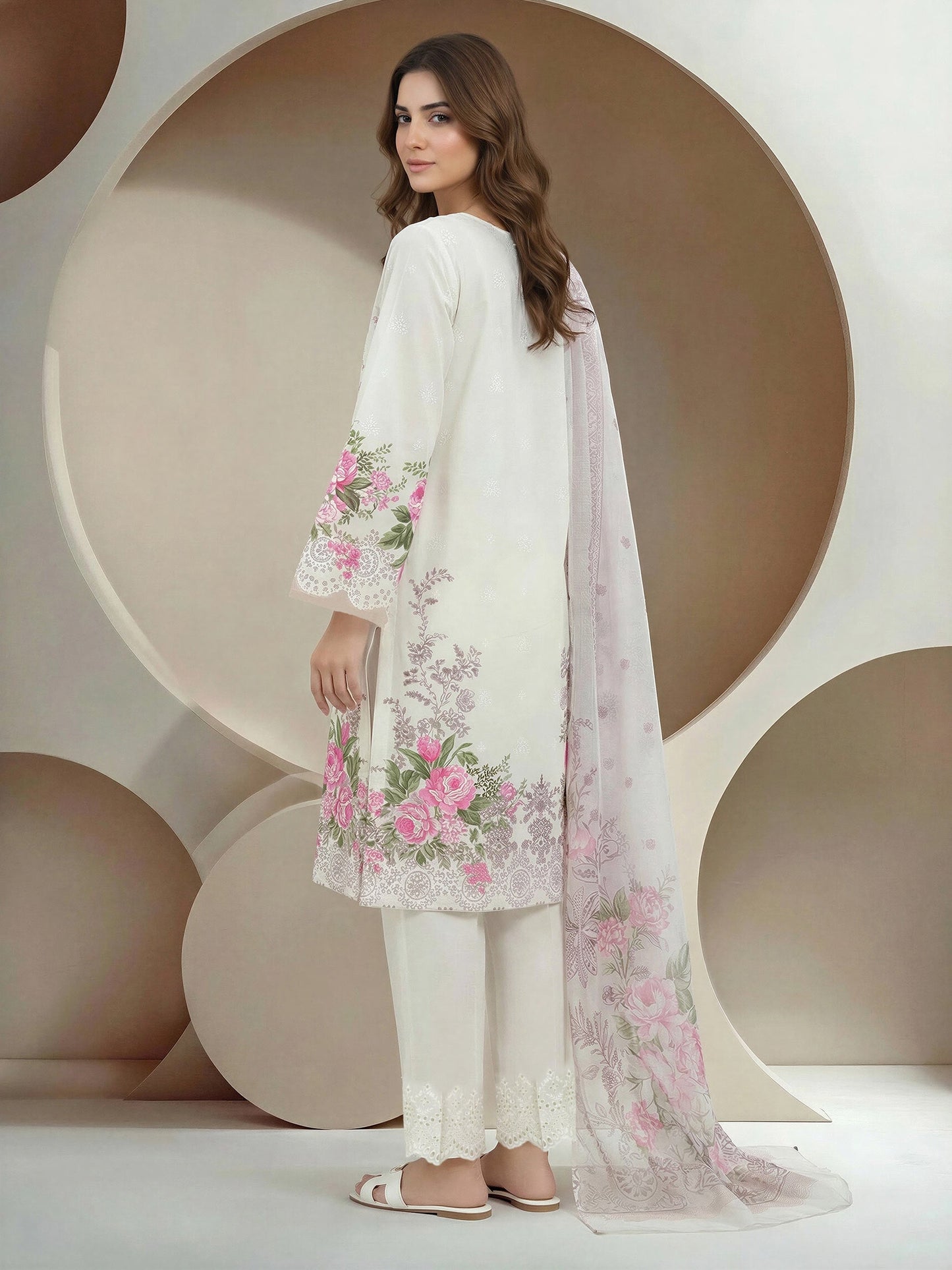 3 Piece Lawn Suit- Embroidered (Pret)