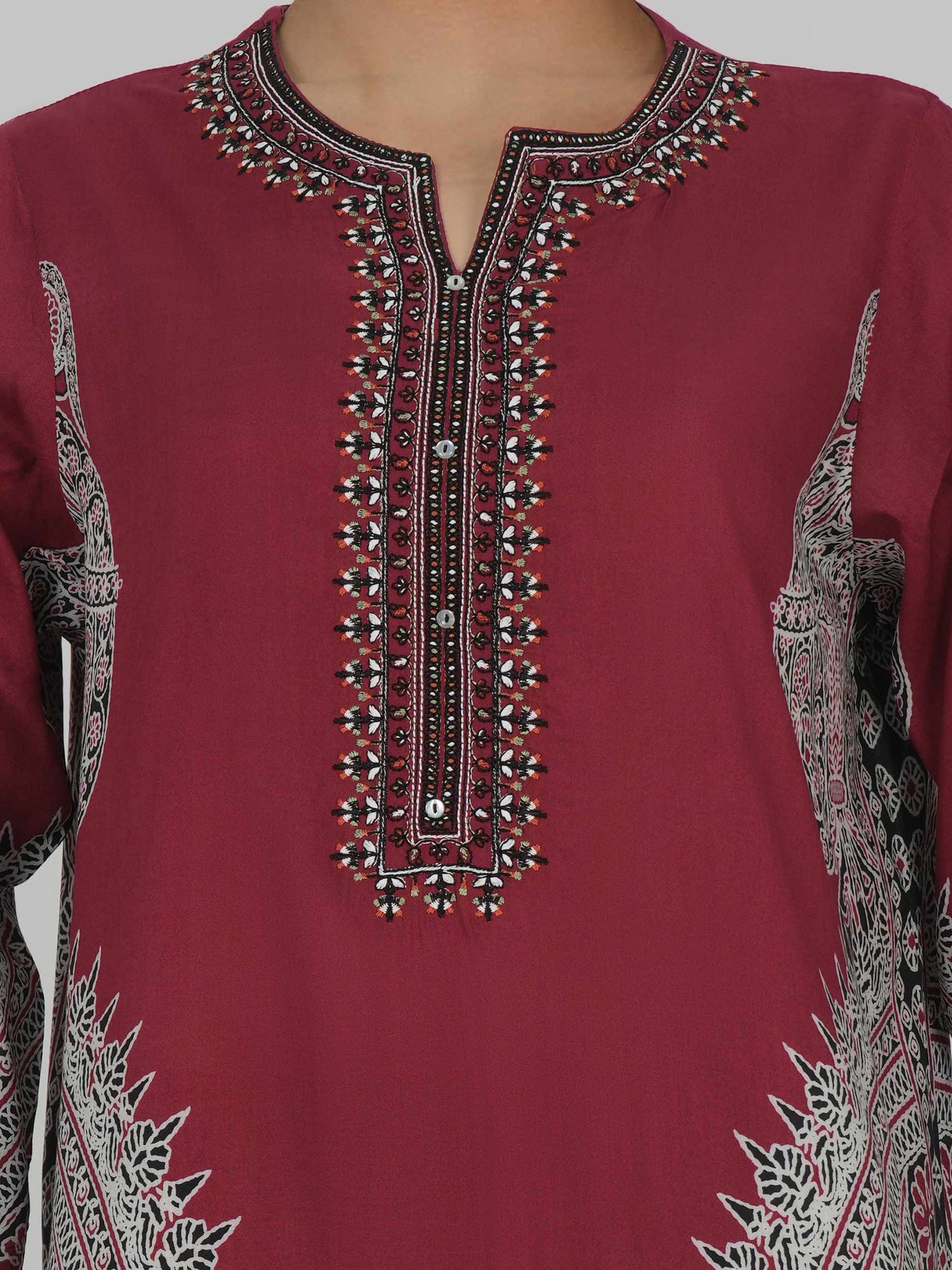 Viscose Lawn Co-ord Set- Embroidered