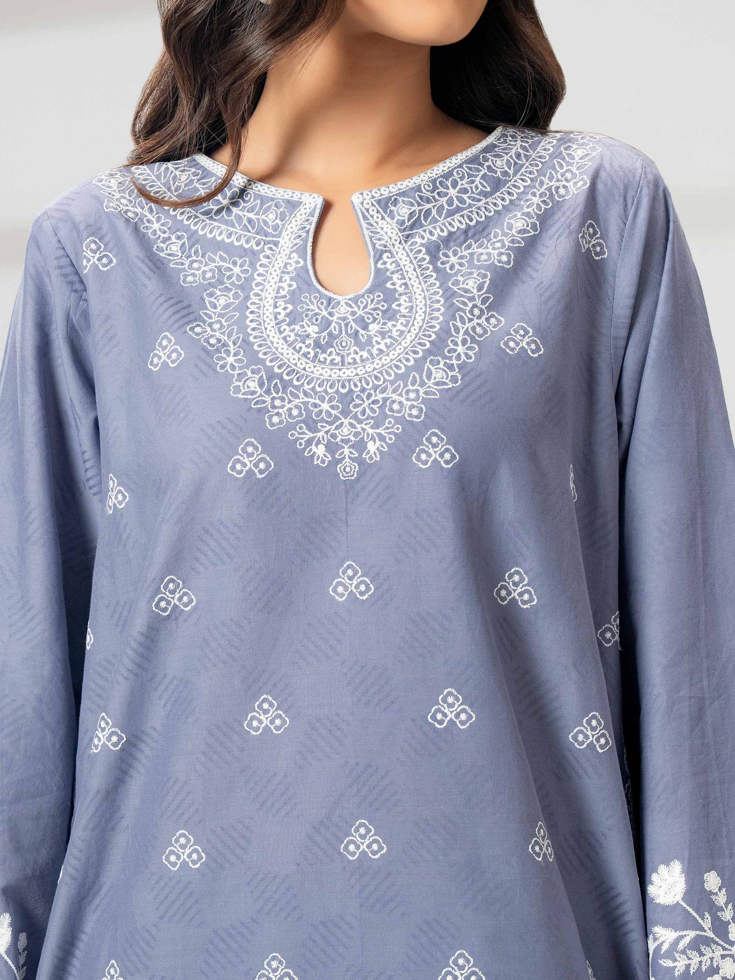 Jacquard Co-ord Set-Embroidered (Pret)