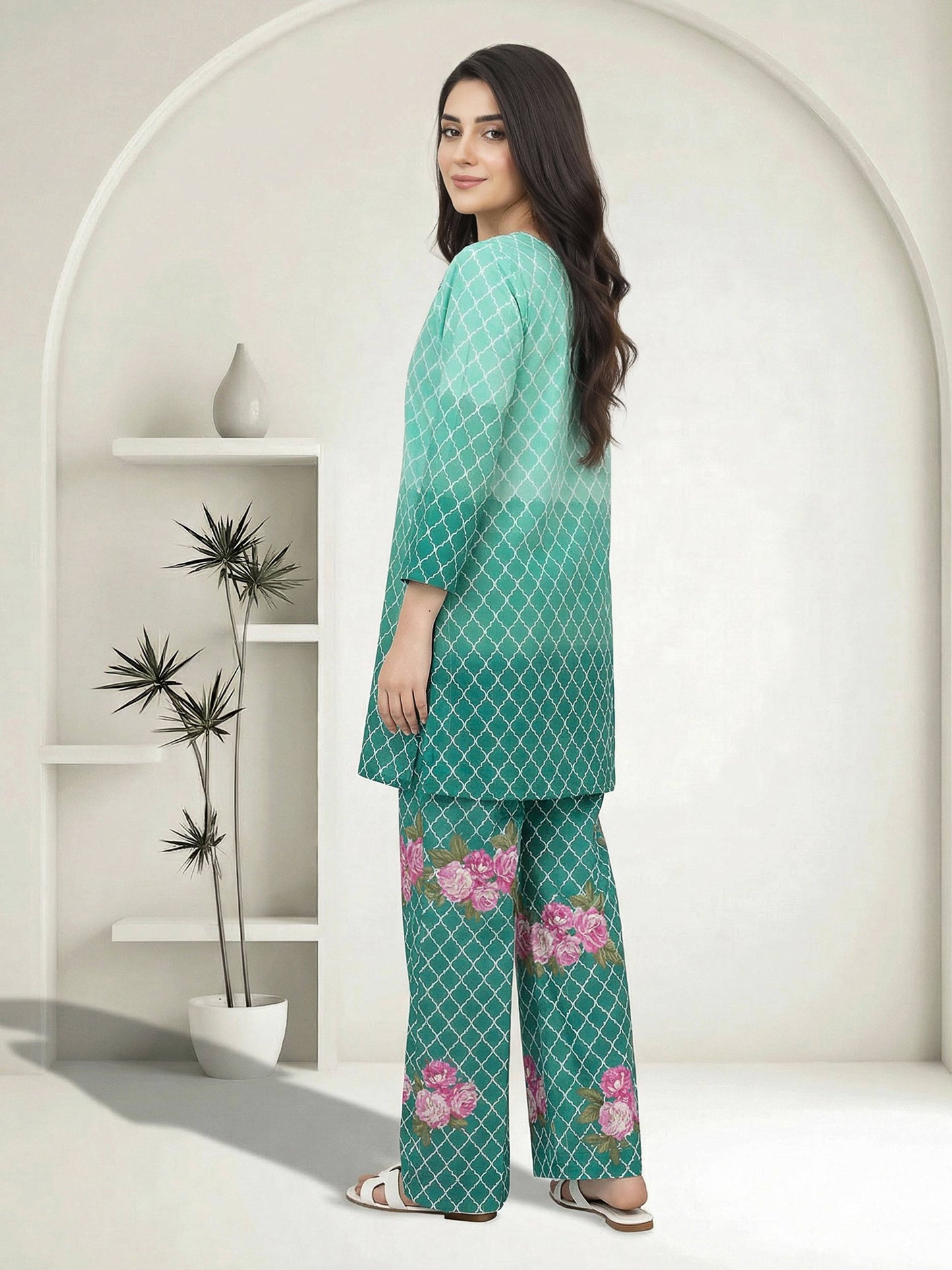 2 Piece Lawn Suit- Embroidered (Pret)