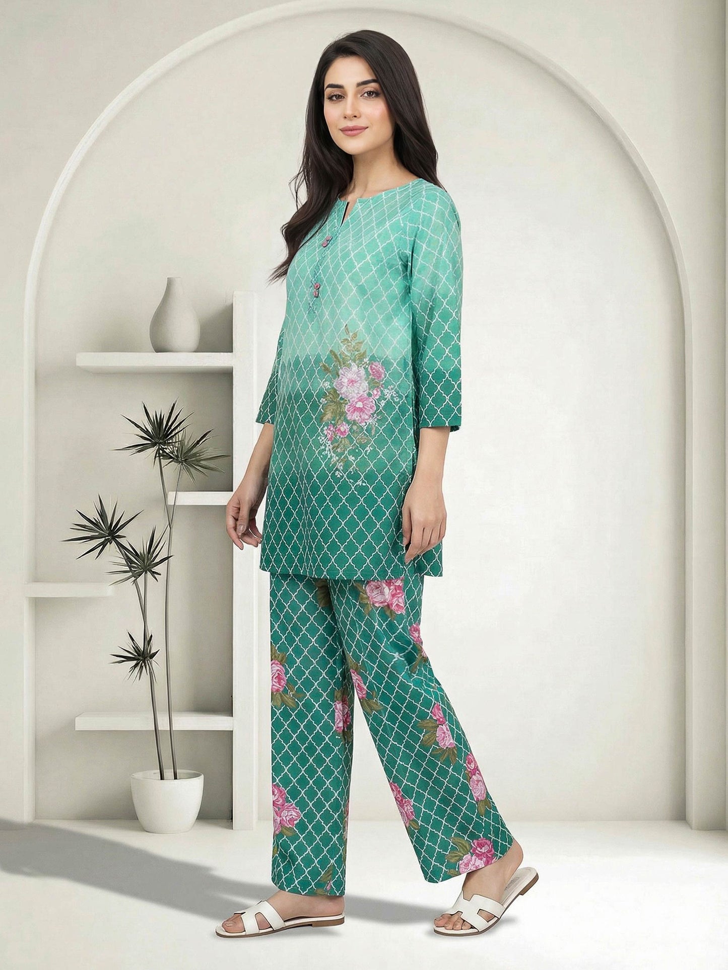 2 Piece Lawn Suit- Embroidered (Pret)