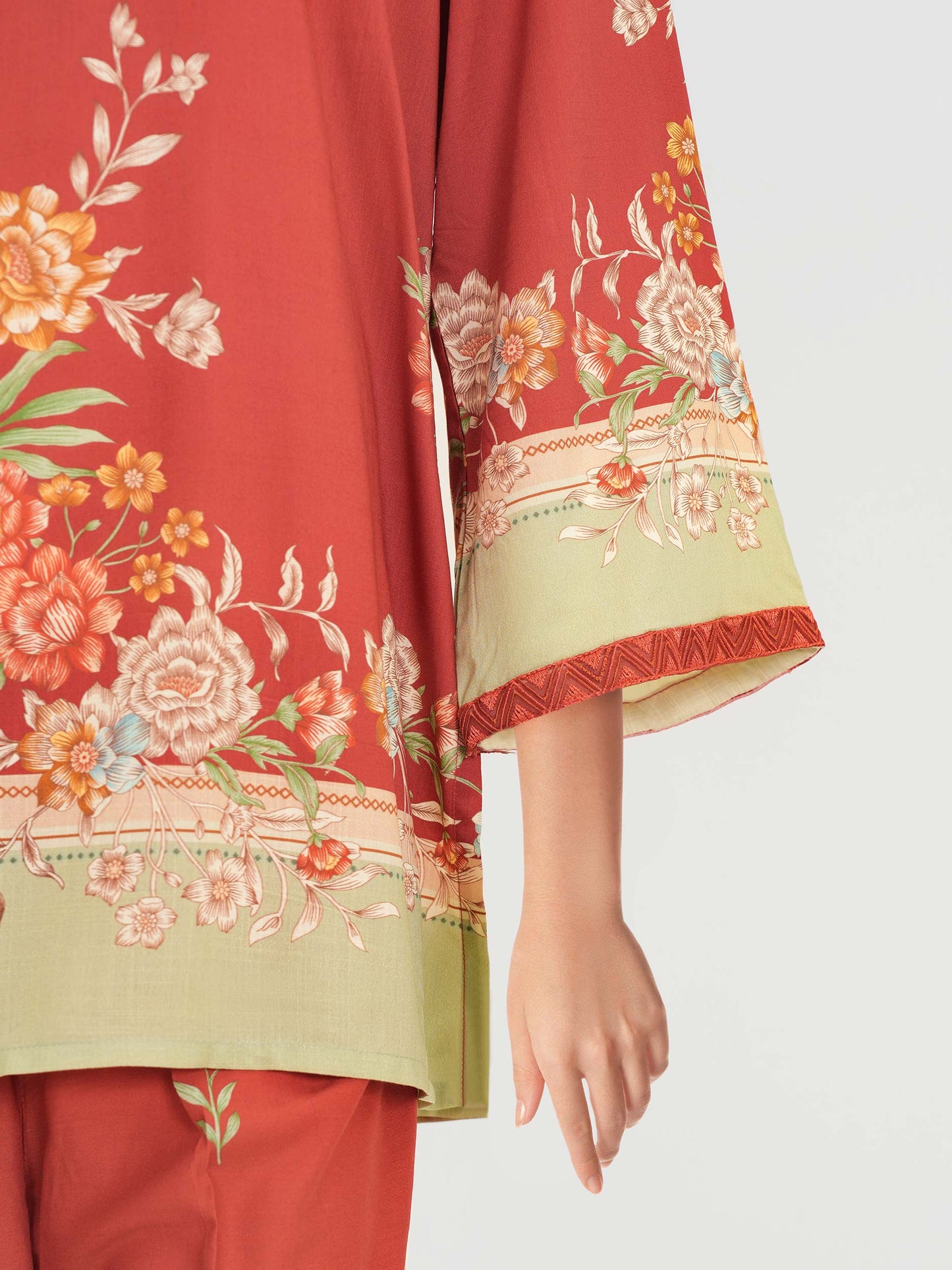 Viscose Slub Co-ord set- Embroidered