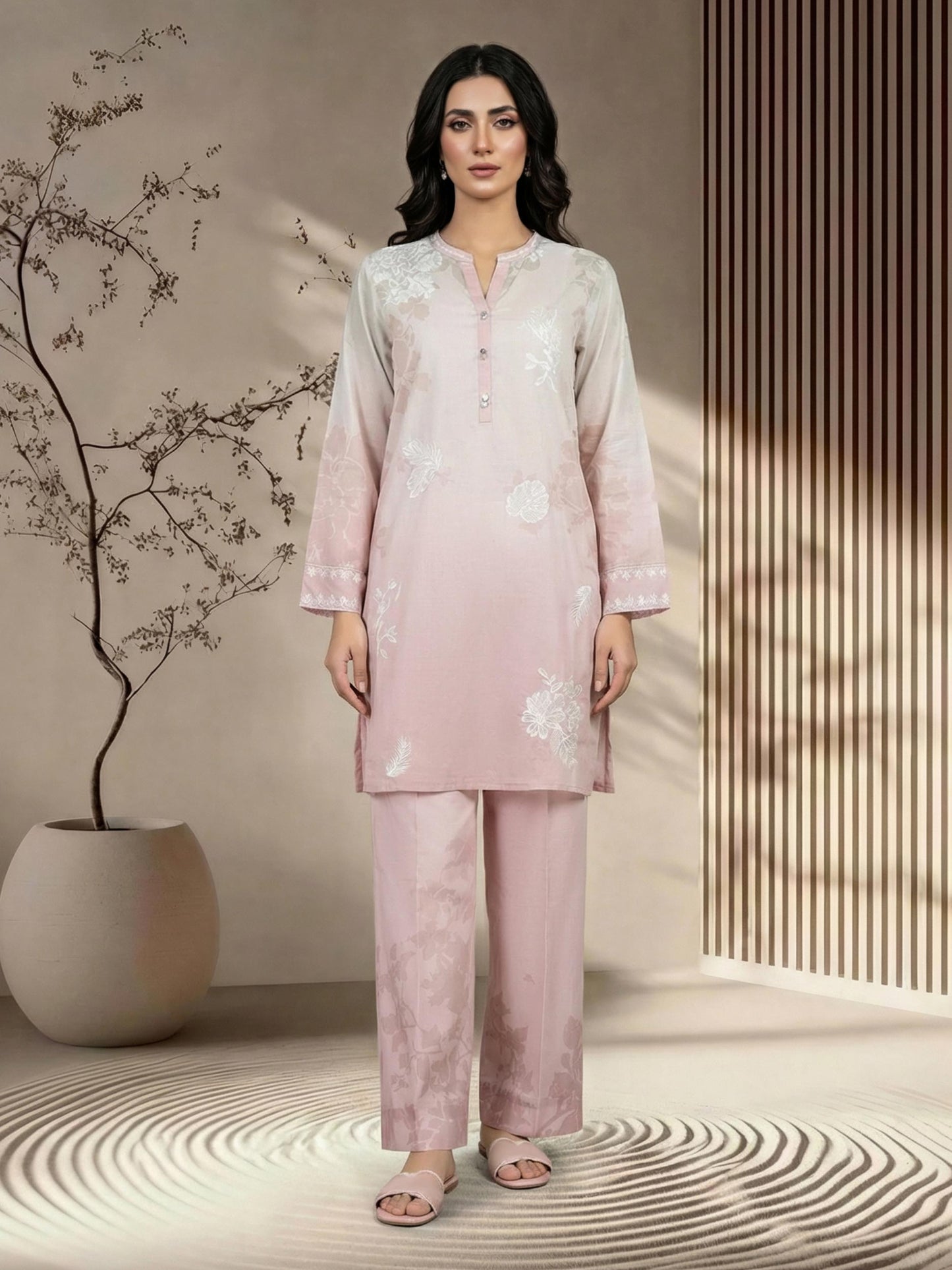 2 Piece Lawn Suit- Embroidered (Pret)