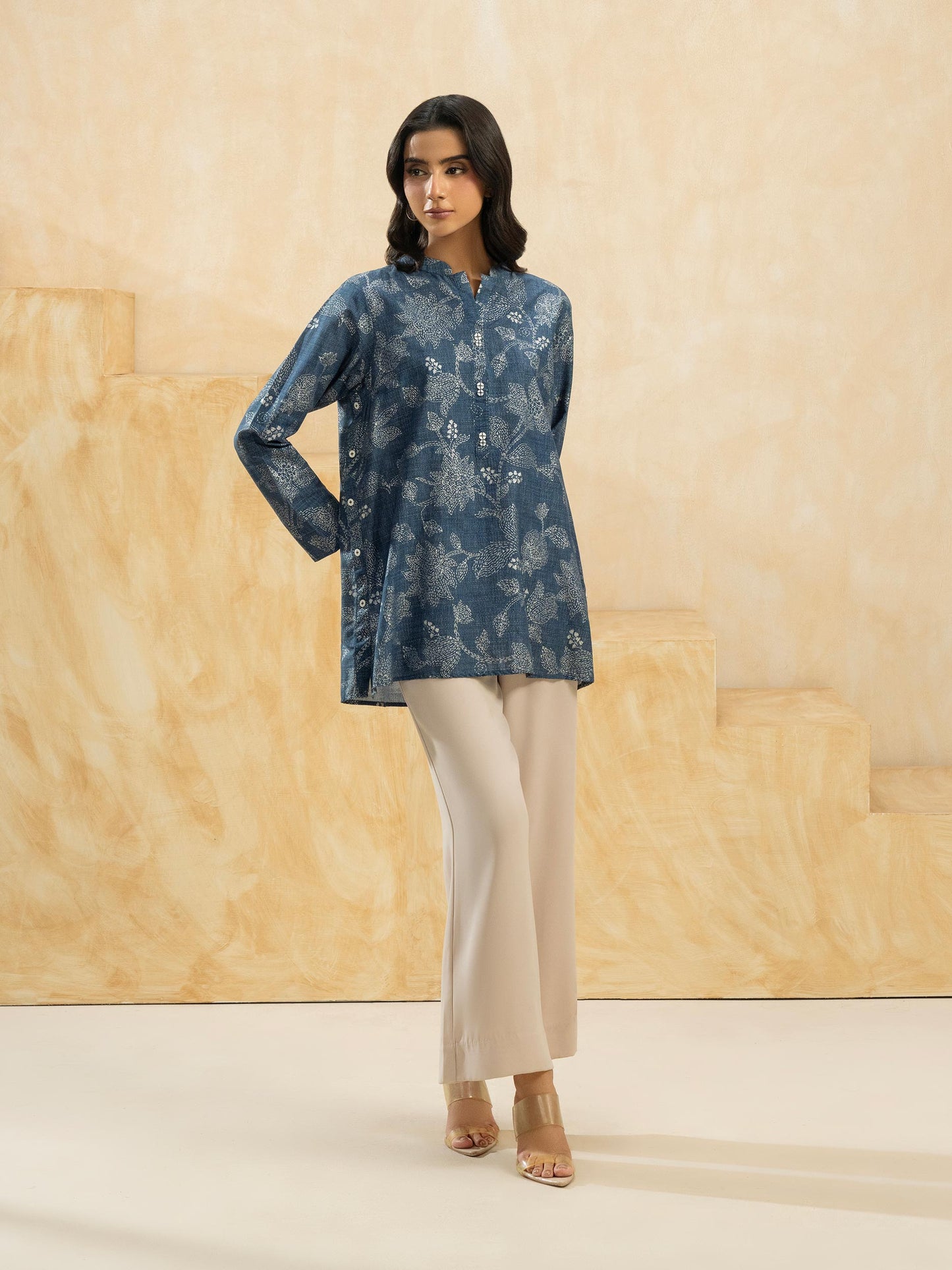 Cambric Kurti-Paste Print (Pret)