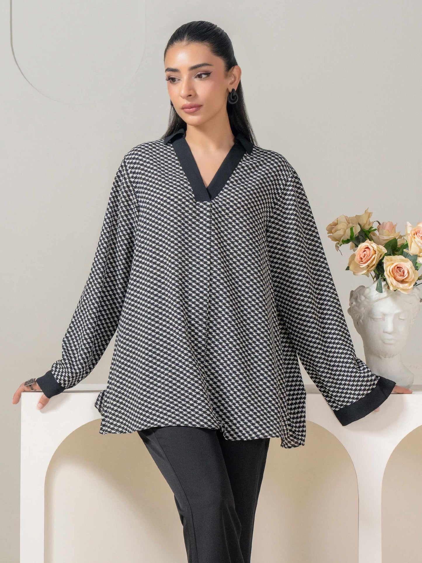 Printed Chiffon Top