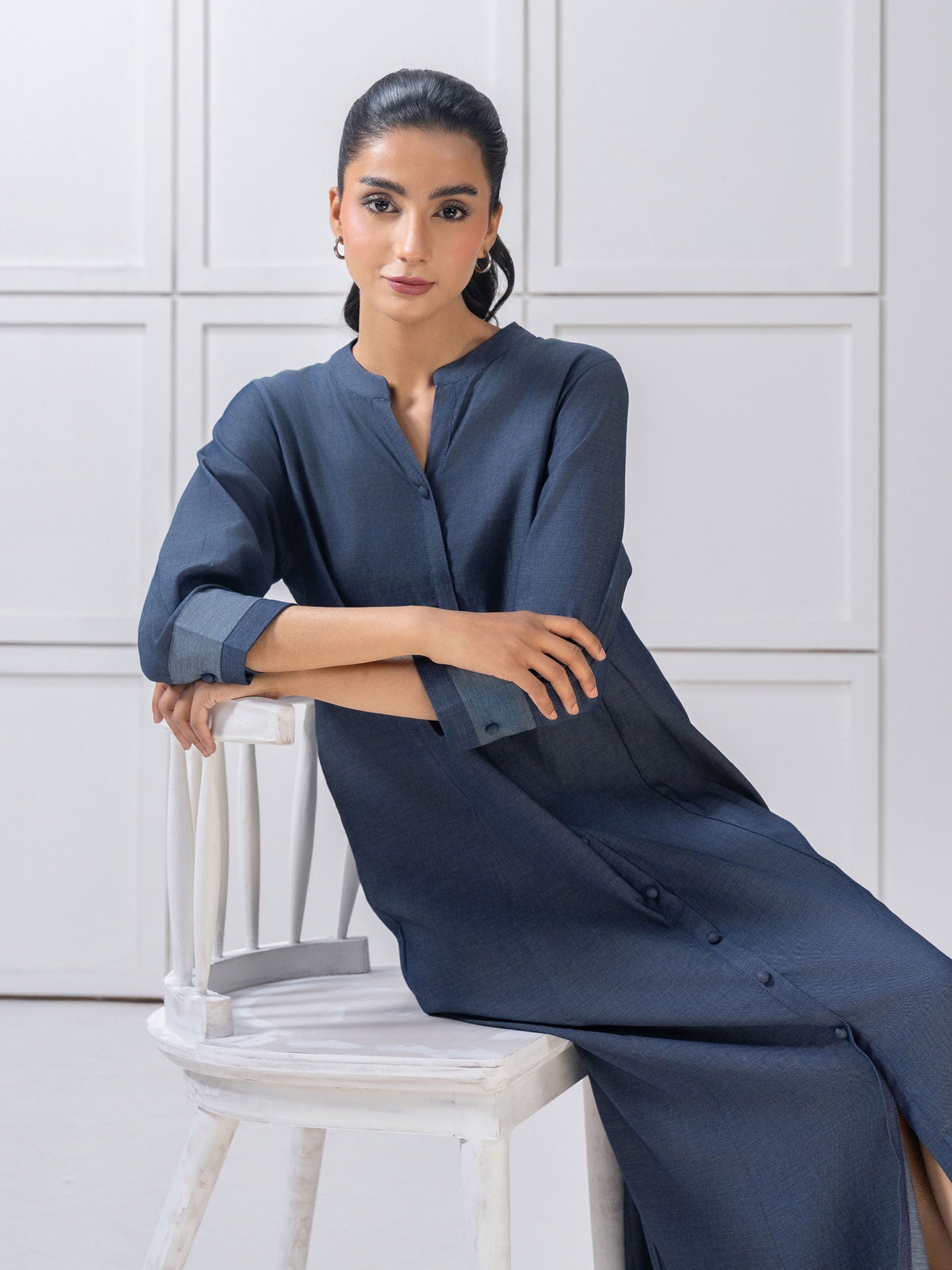Dyed Denim Dress