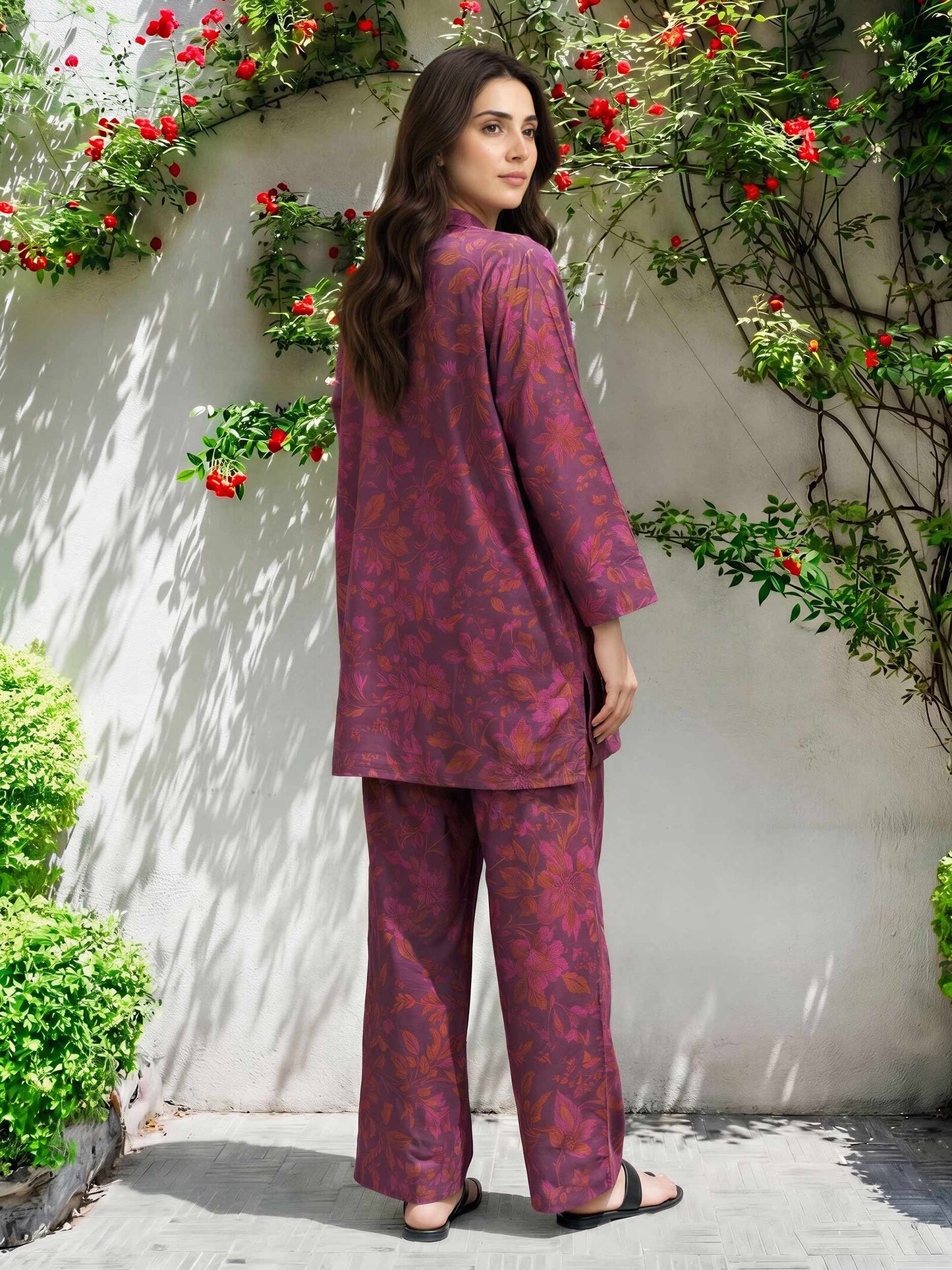 Silk Co-ord Set- Embroidered