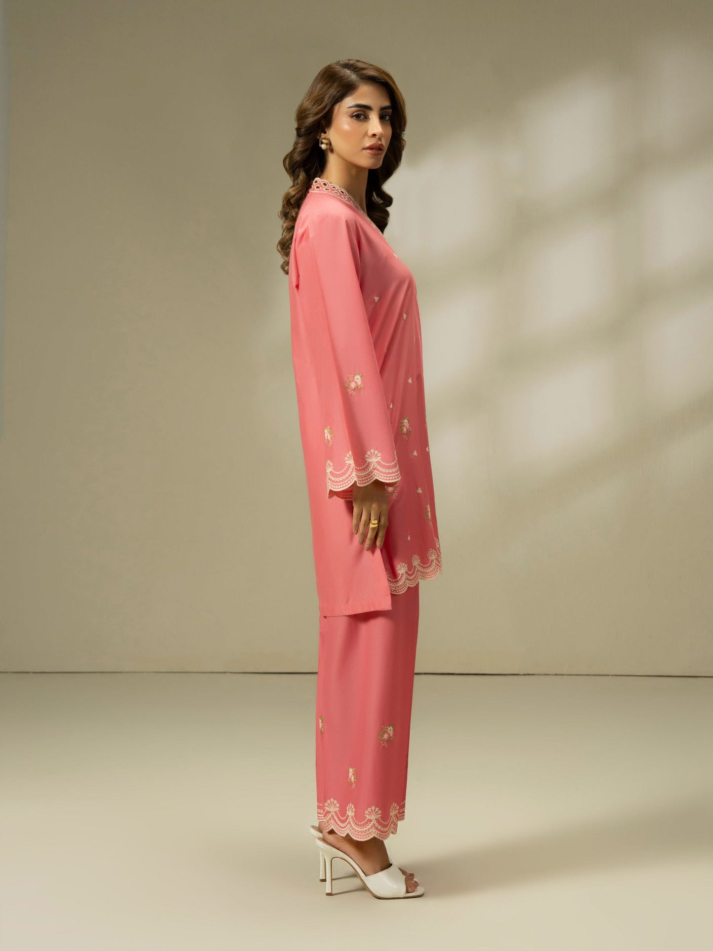 2 Piece Cambric Suit-Embroidered (Pret)