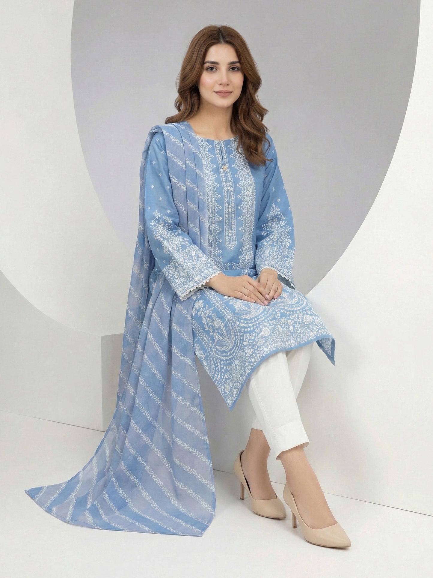 2 Piece Cambric Suit (Pret)