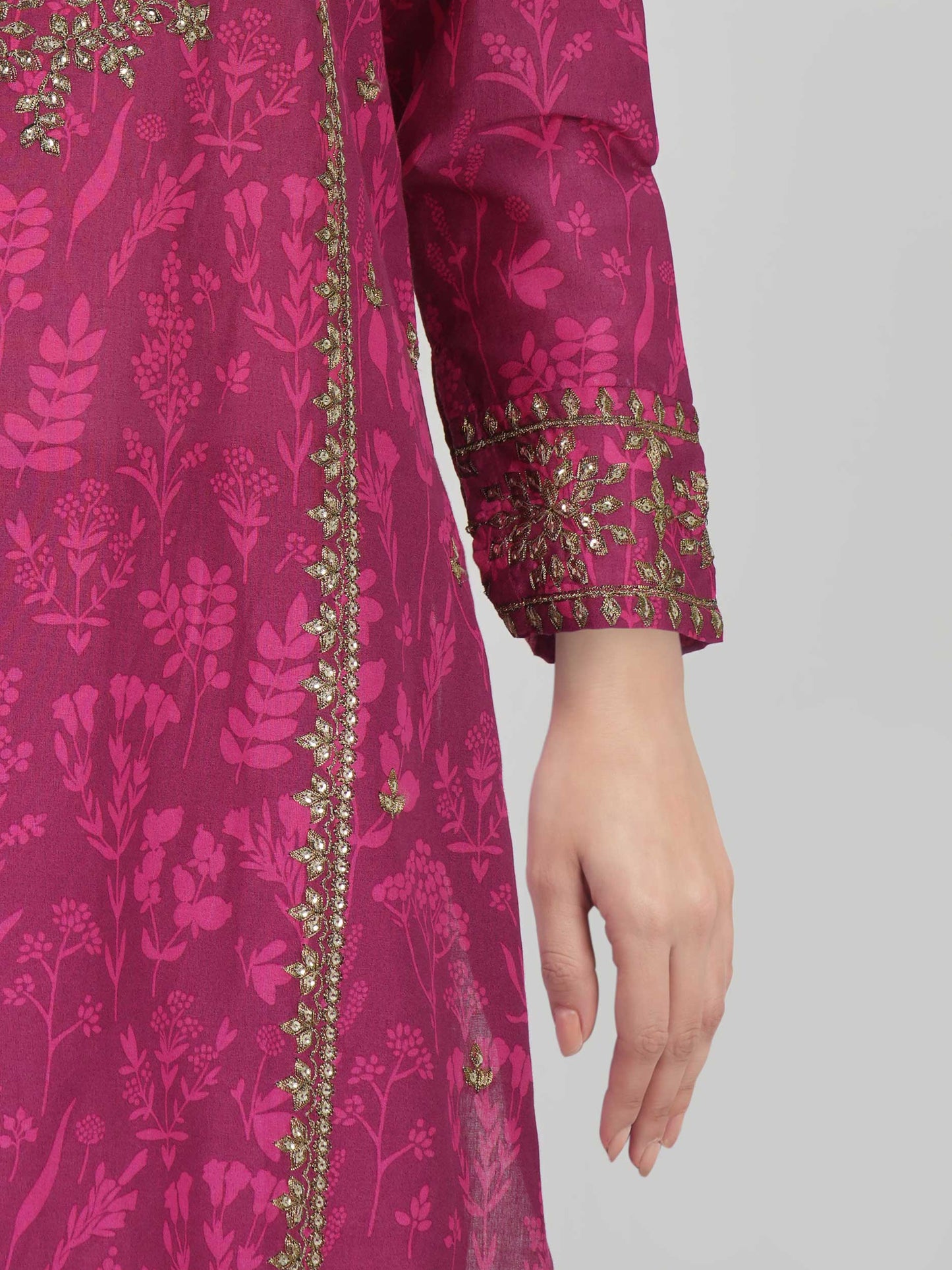 2 Piece Cambric Suit- Embroidered (Pret)
