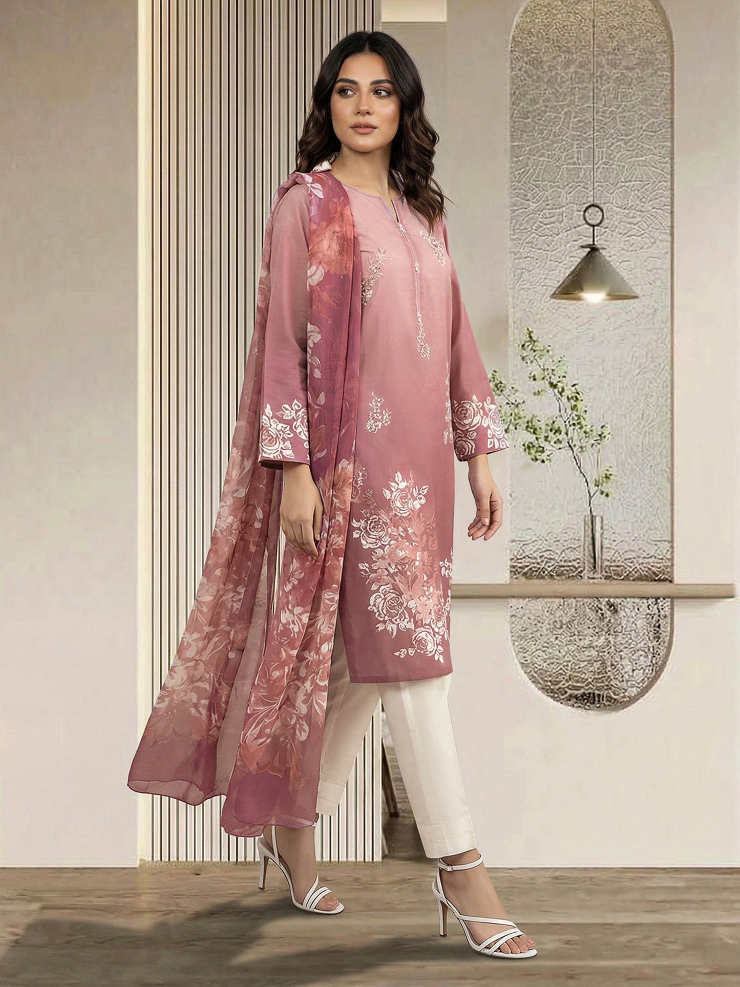 2 Piece Lawn Suit- Embroidered (Pret)