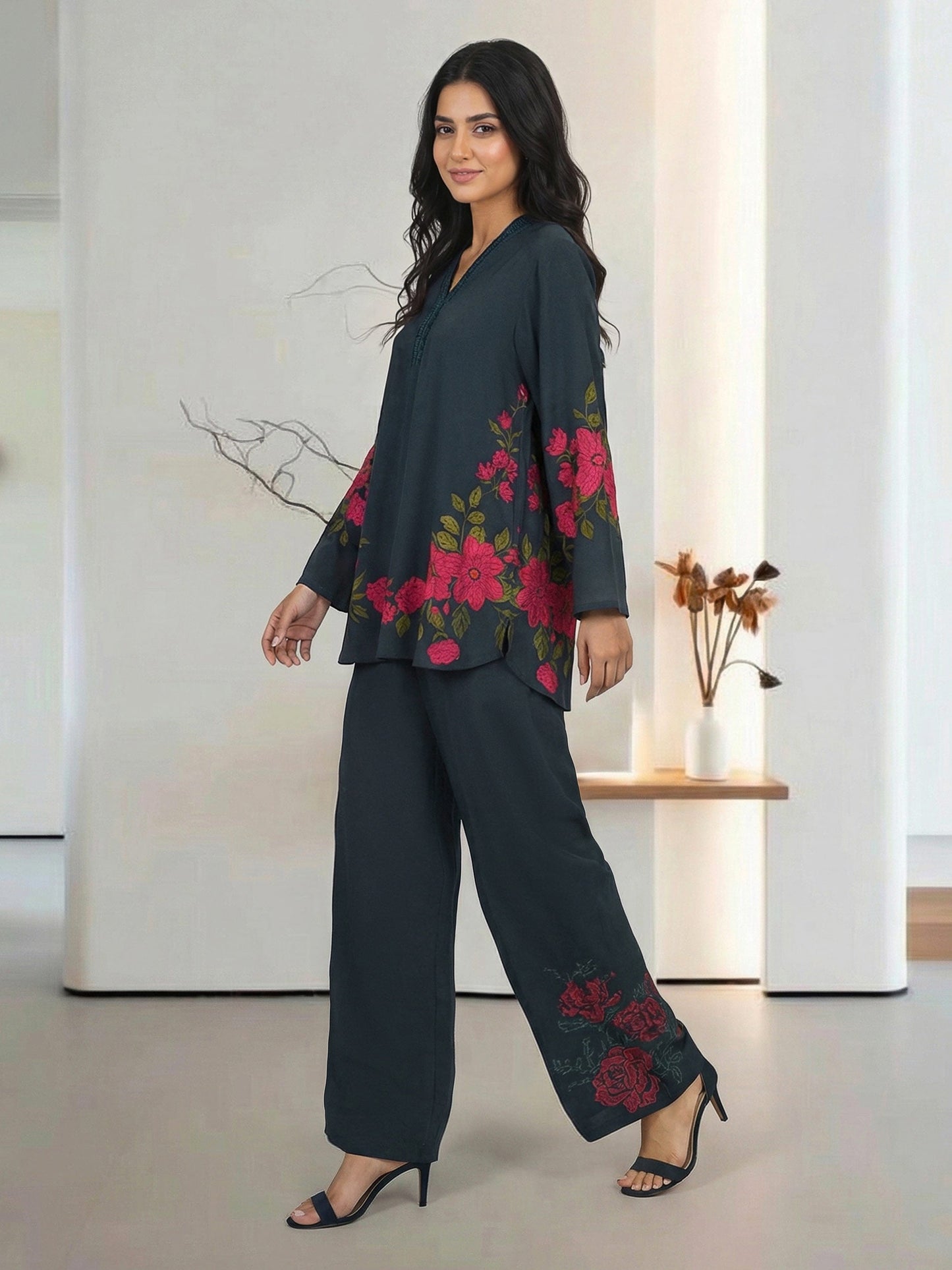 Grip Co-ord Set- Embroidered