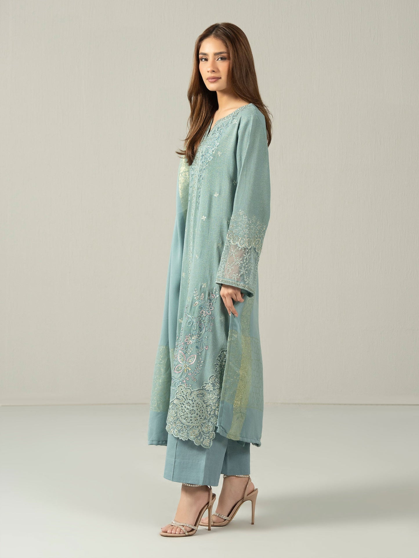3 Piece Missouri Karandi Suit-Embroidered (Pret)