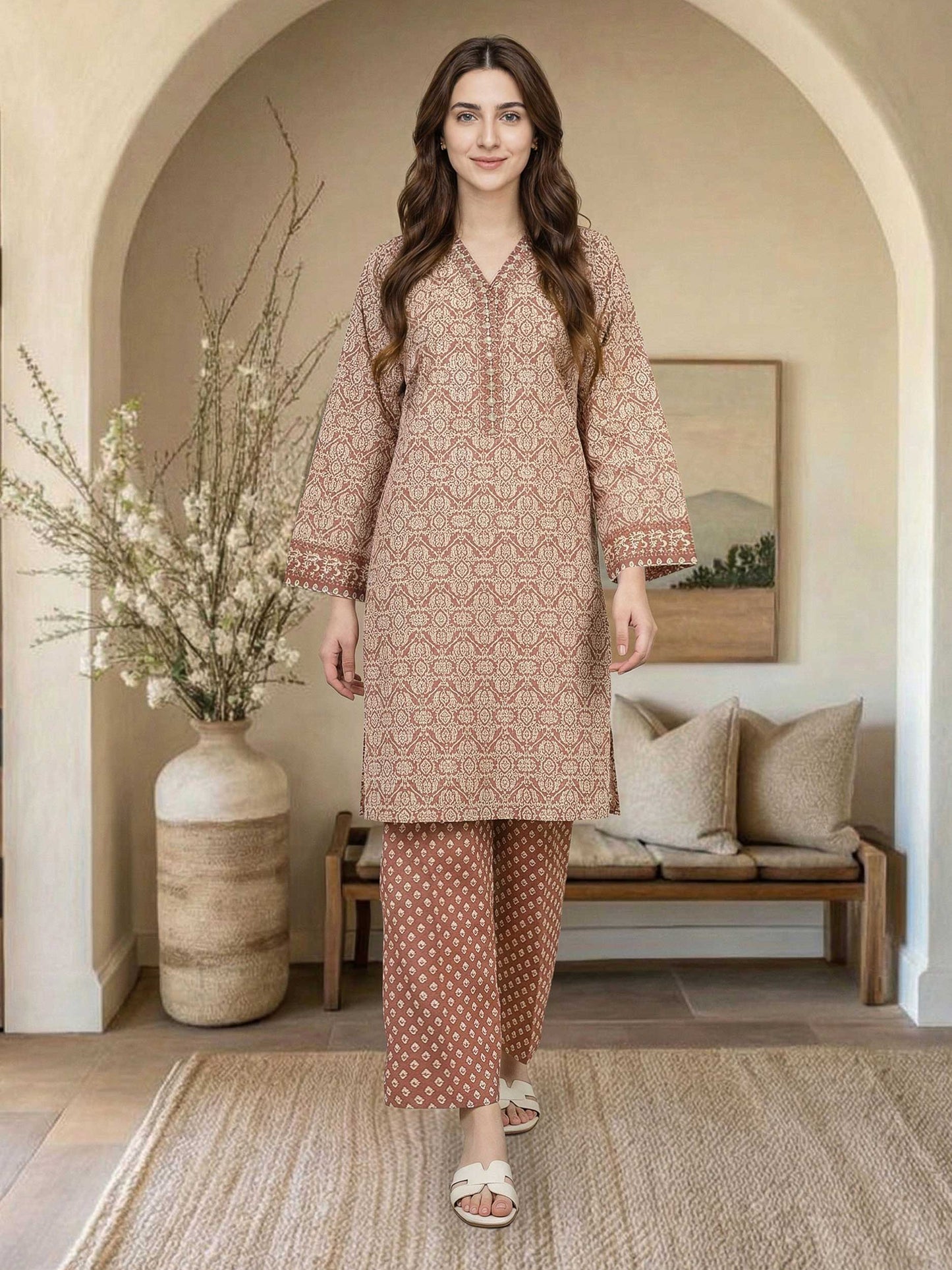 2 Piece Lawn Suit (Pret)