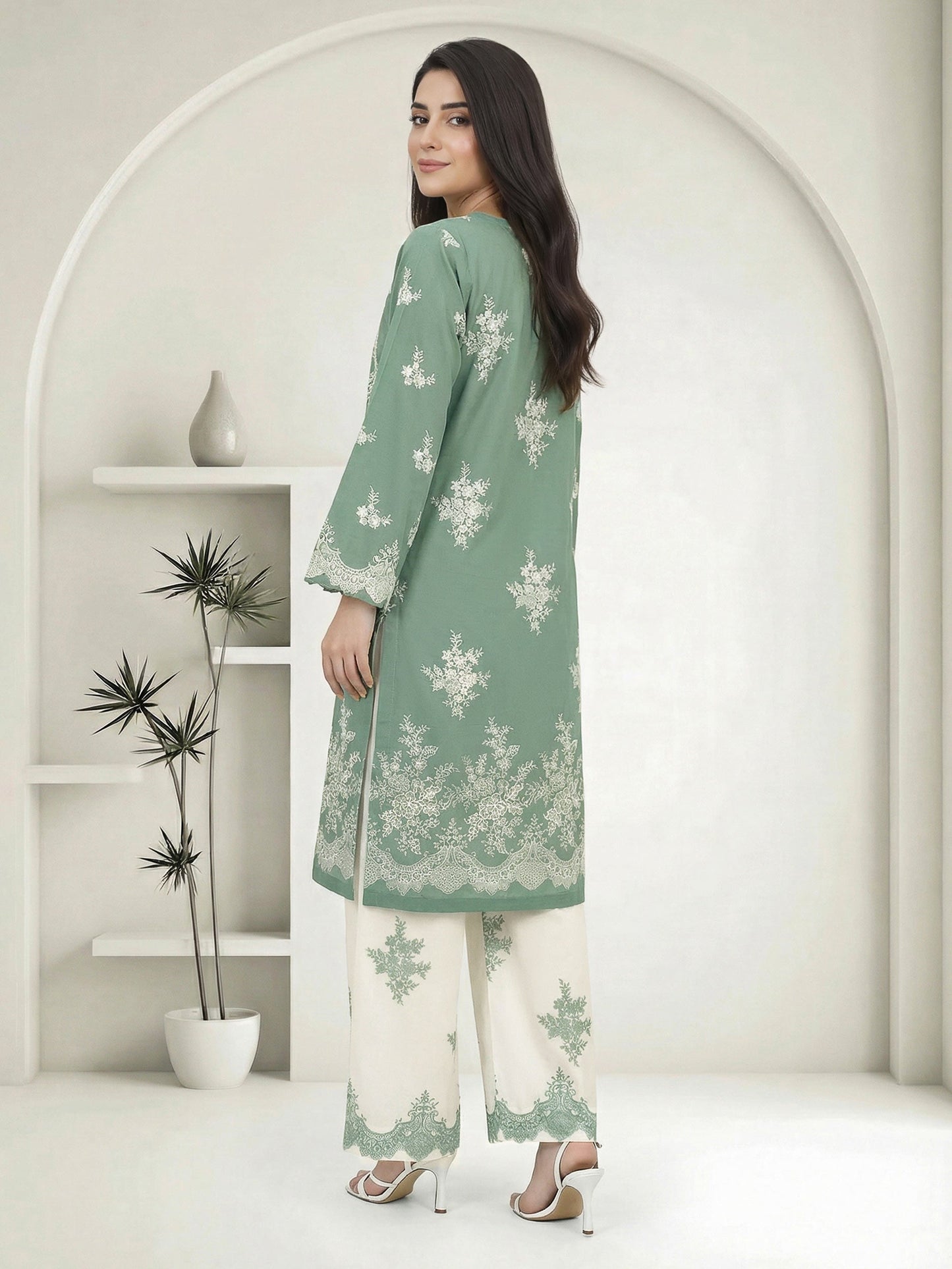 2 Piece Cambric Suit (Pret)