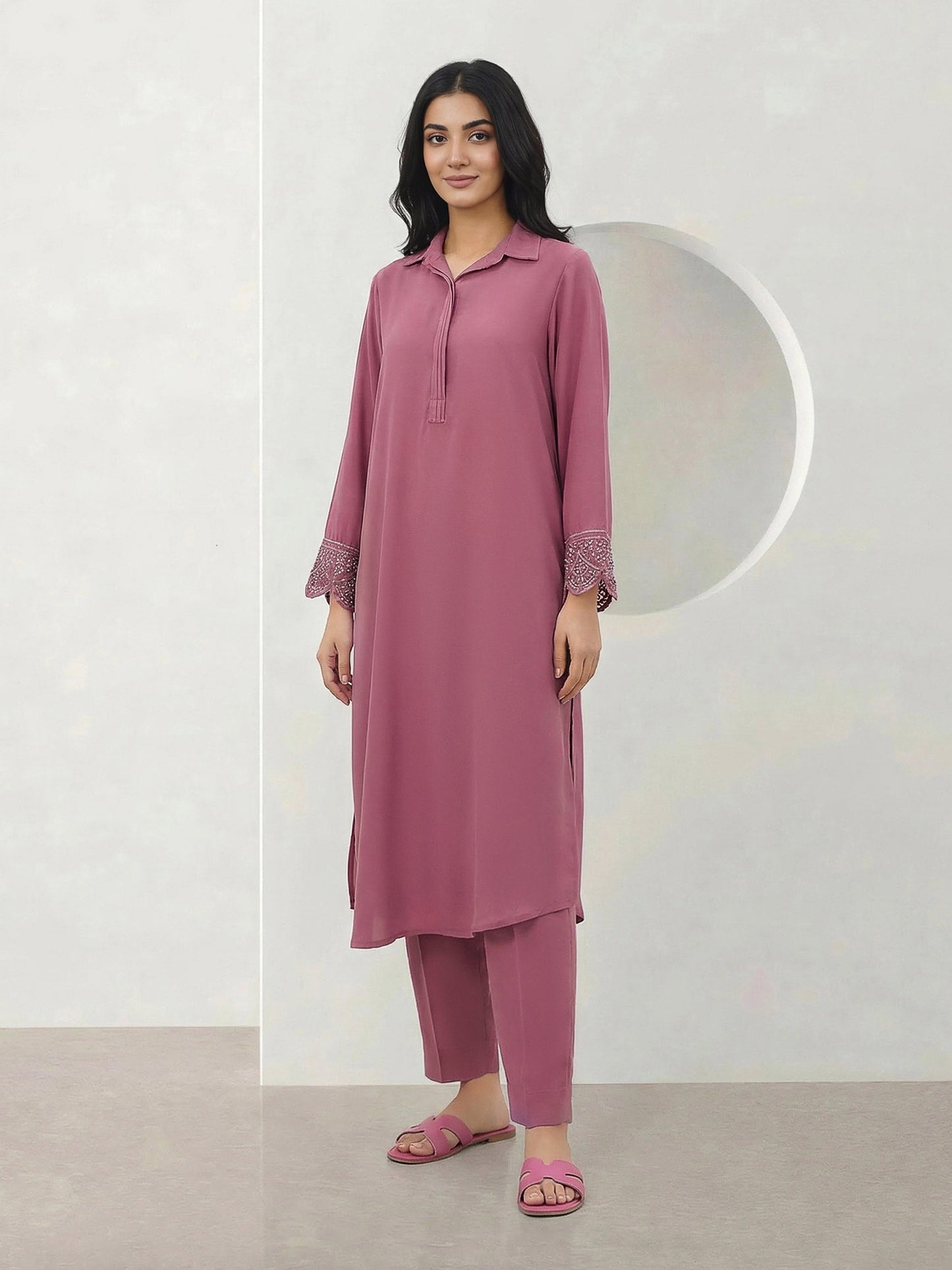 2 Piece Grip Suit- Embroidered (Pret)