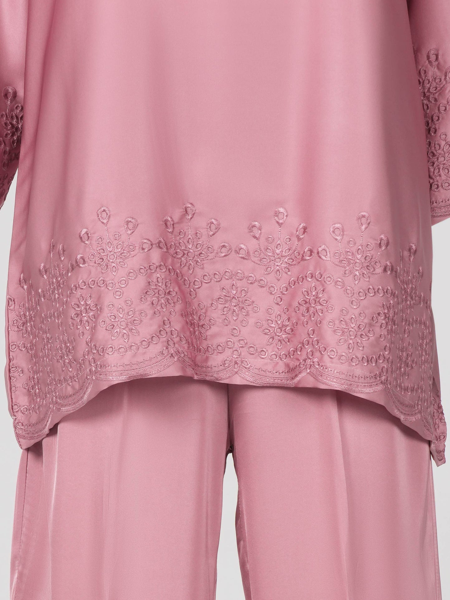 Silk Co-ord Set- Embroidered
