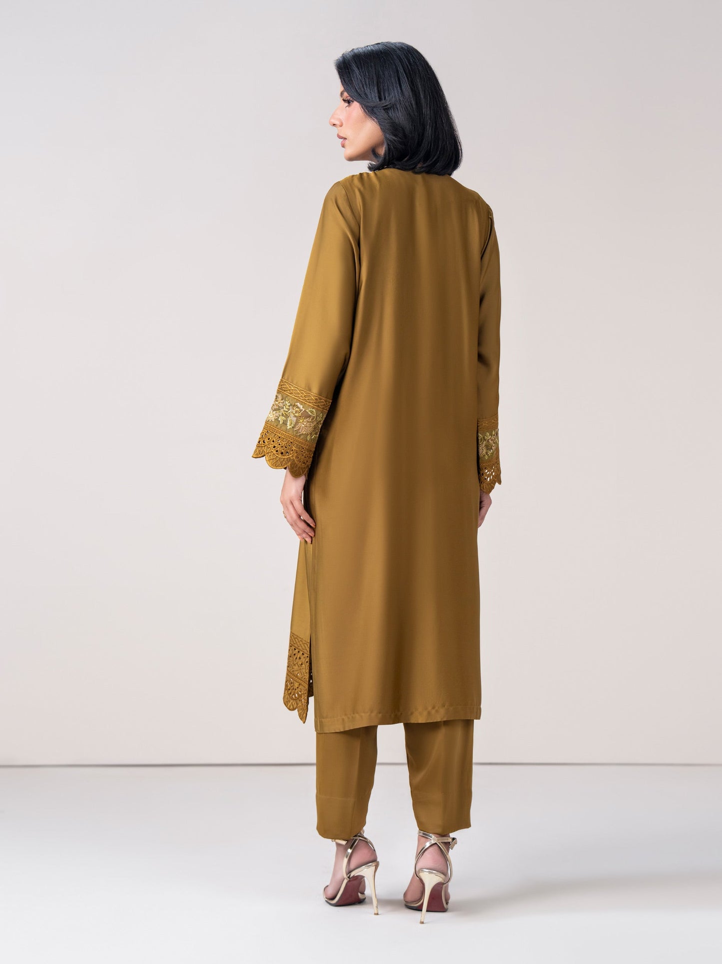 2 Piece Silk Suit- Embroidered (Pret)