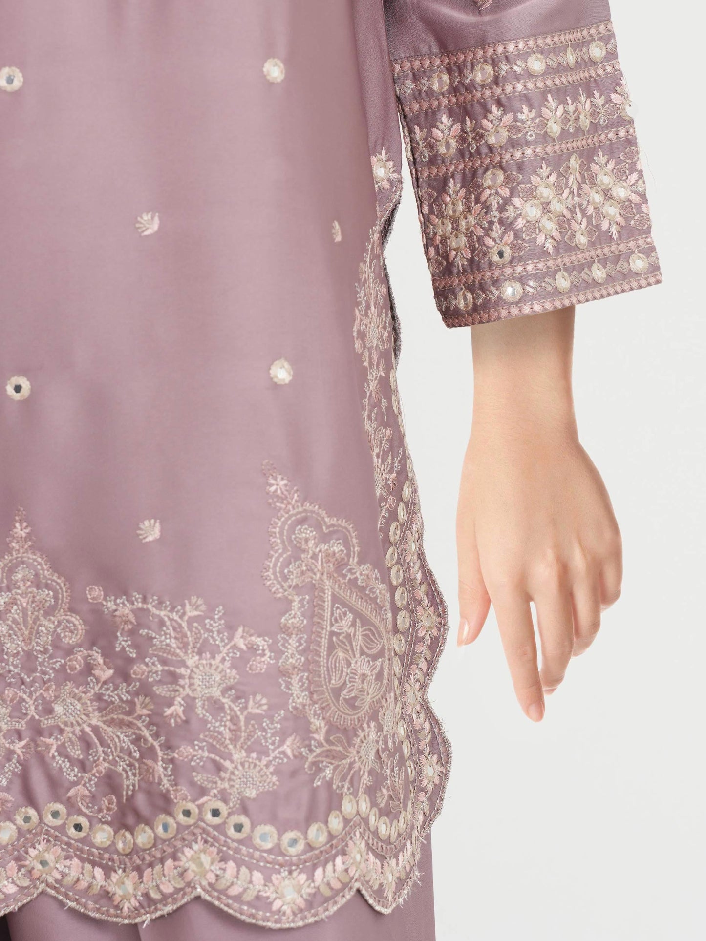 3 Piece Premium Silk Suit- Embroidered (Pret)