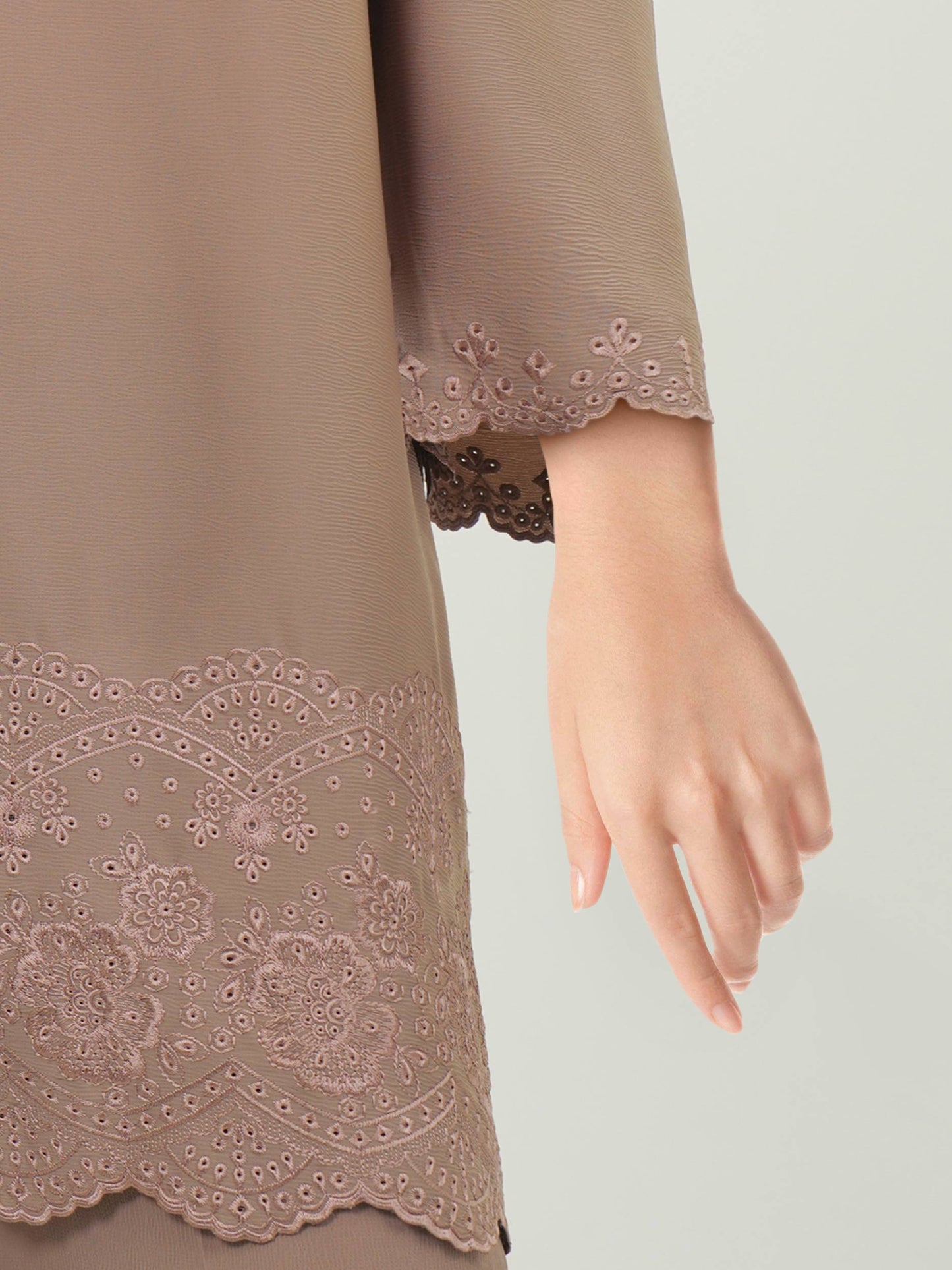 Silk Co-ord Set- Embroidered