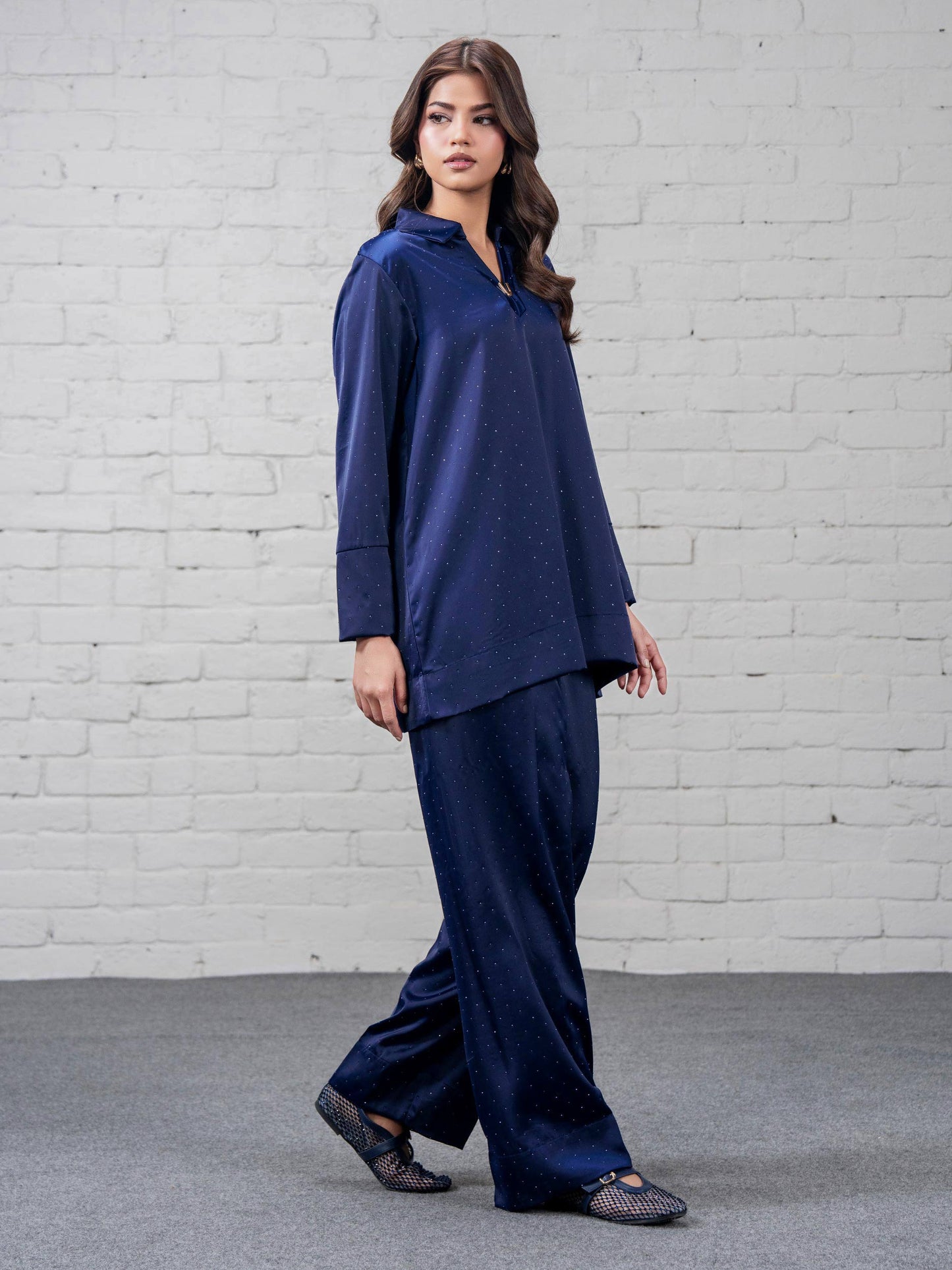 Silk Co-ord Set- Embellished