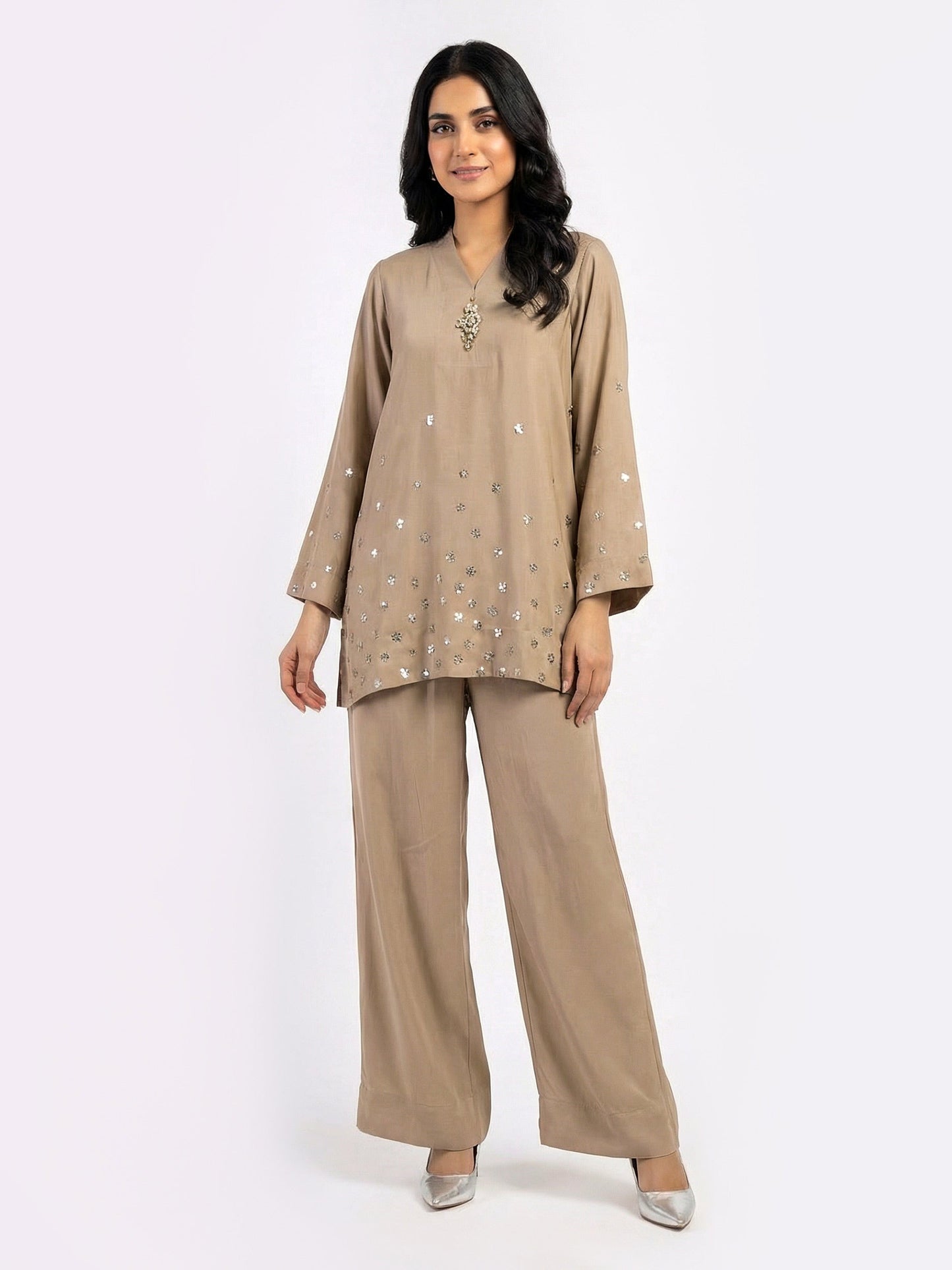 Silk Co-ord Set- Embellished