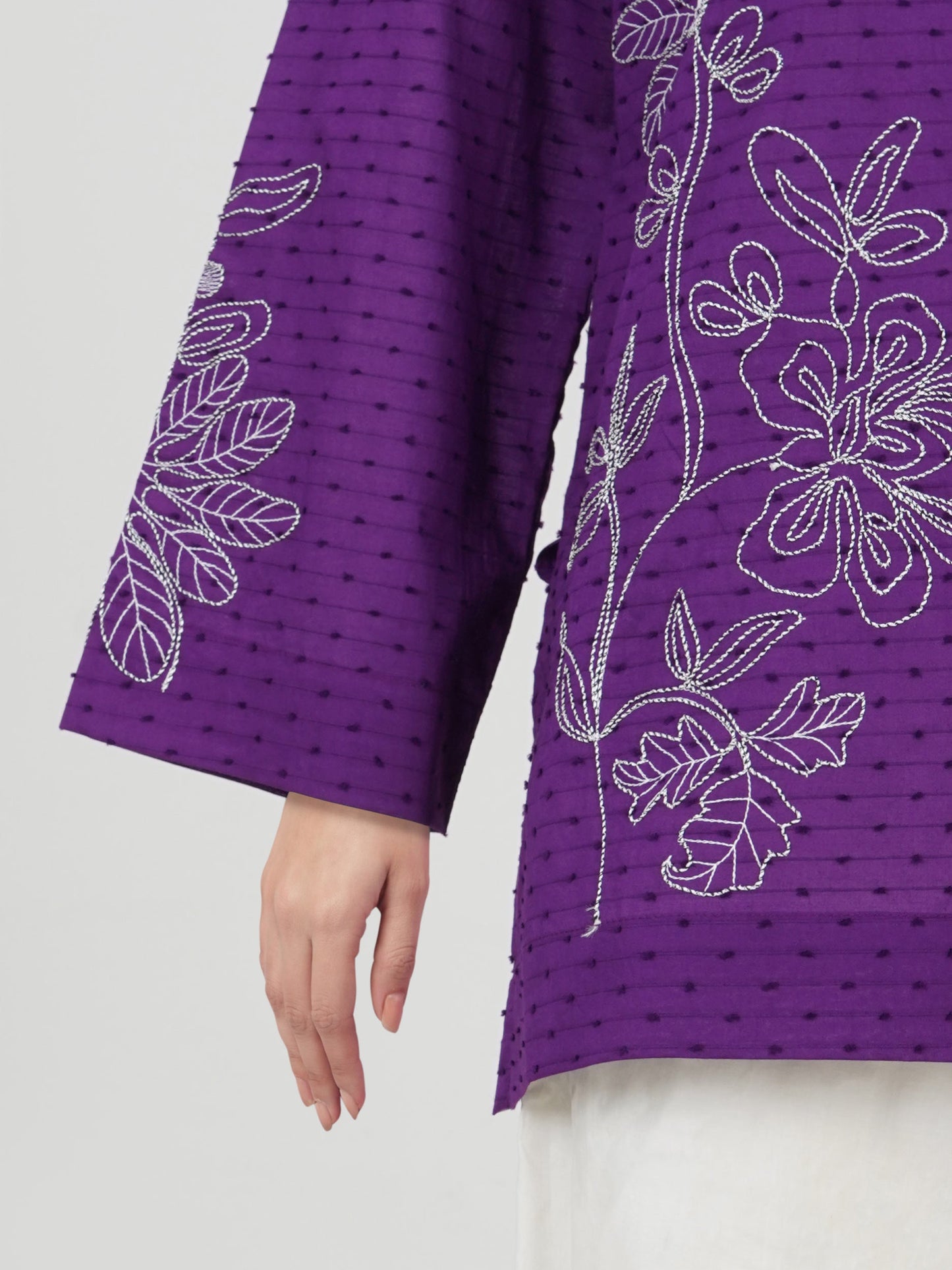 Lawn Texture Kurti- Embroidered (Pret)